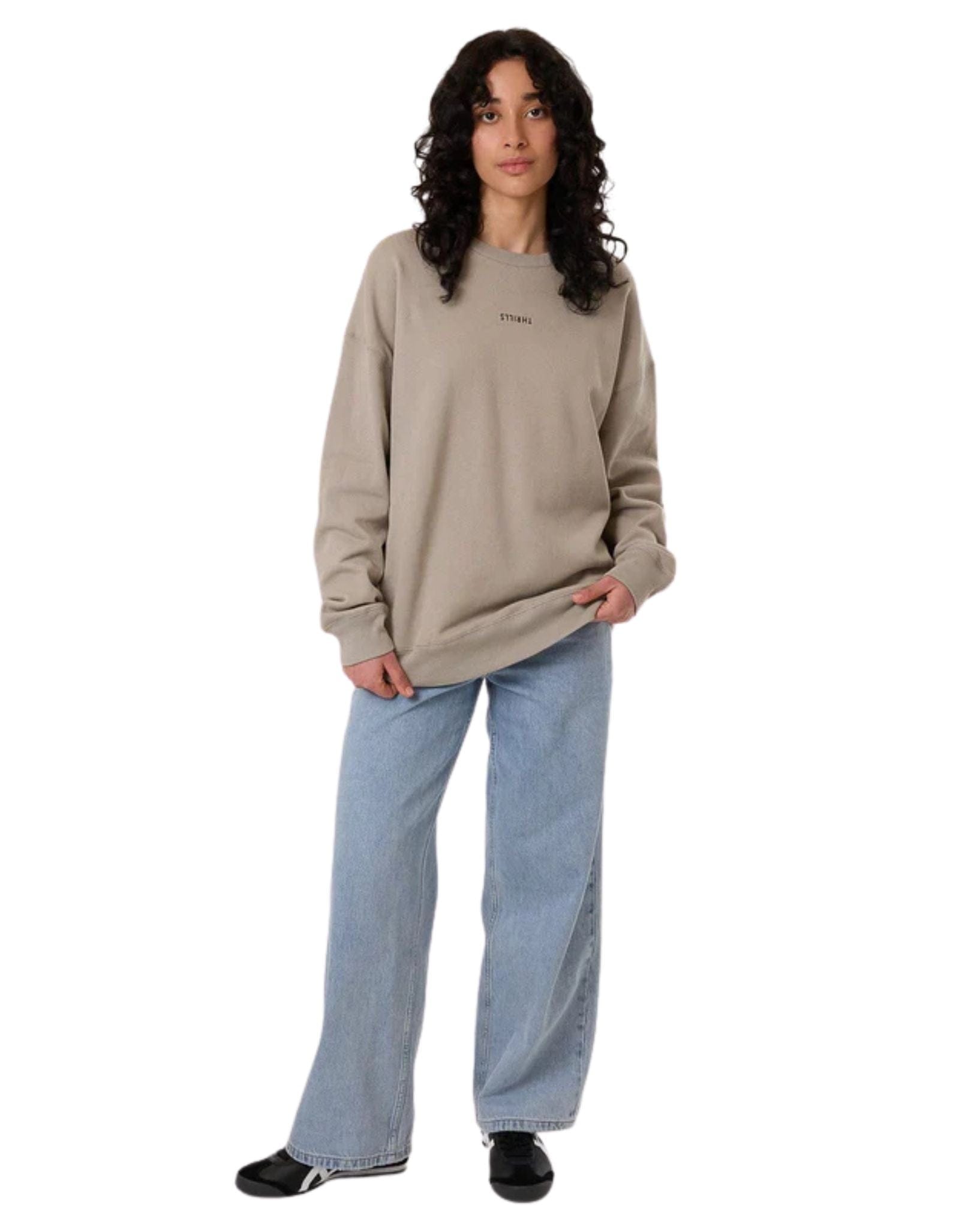 Thrills Womens Minimal Thrills Slouch Crew - String