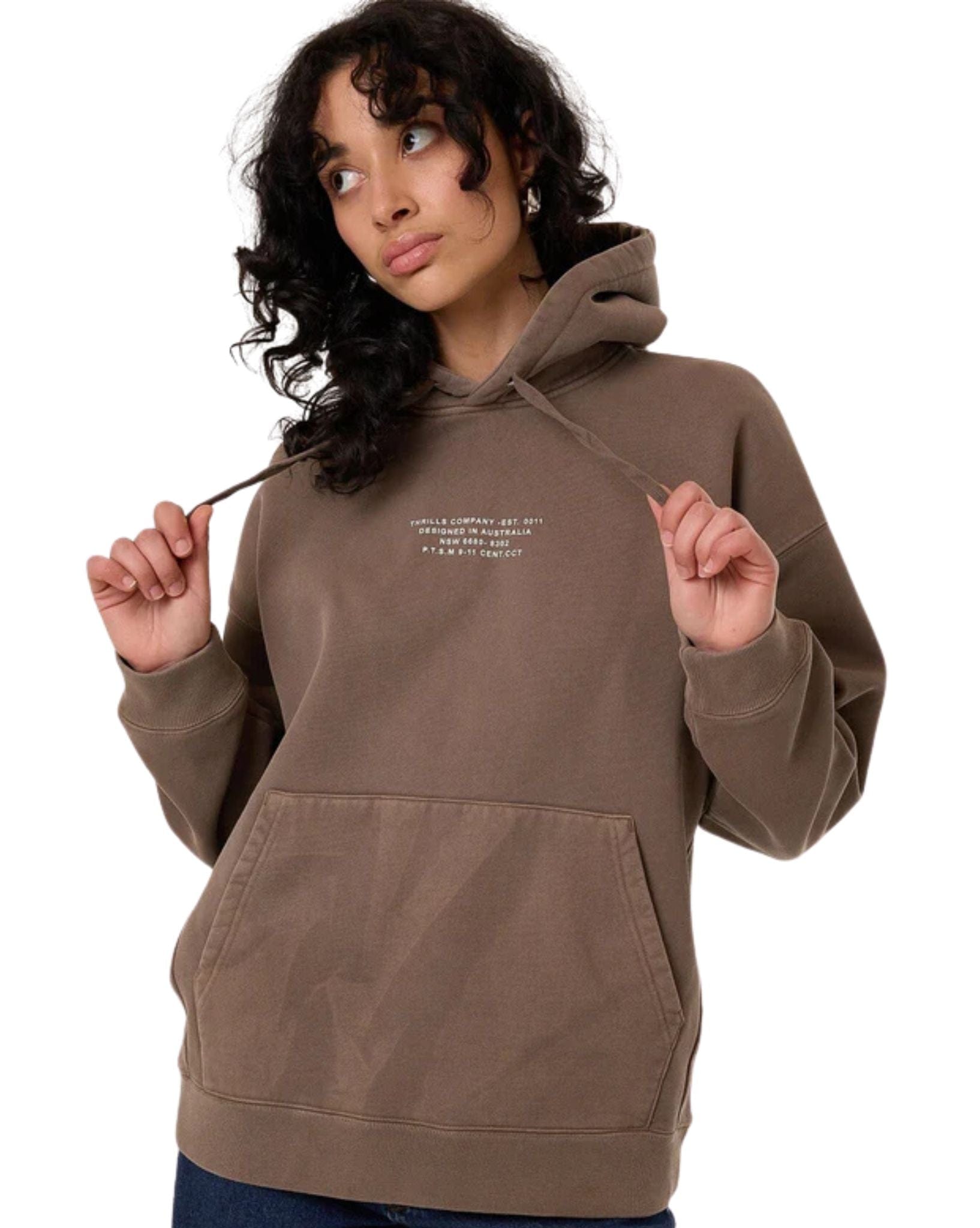 Thrills Womens New Issue Cocoon Panel Hood
