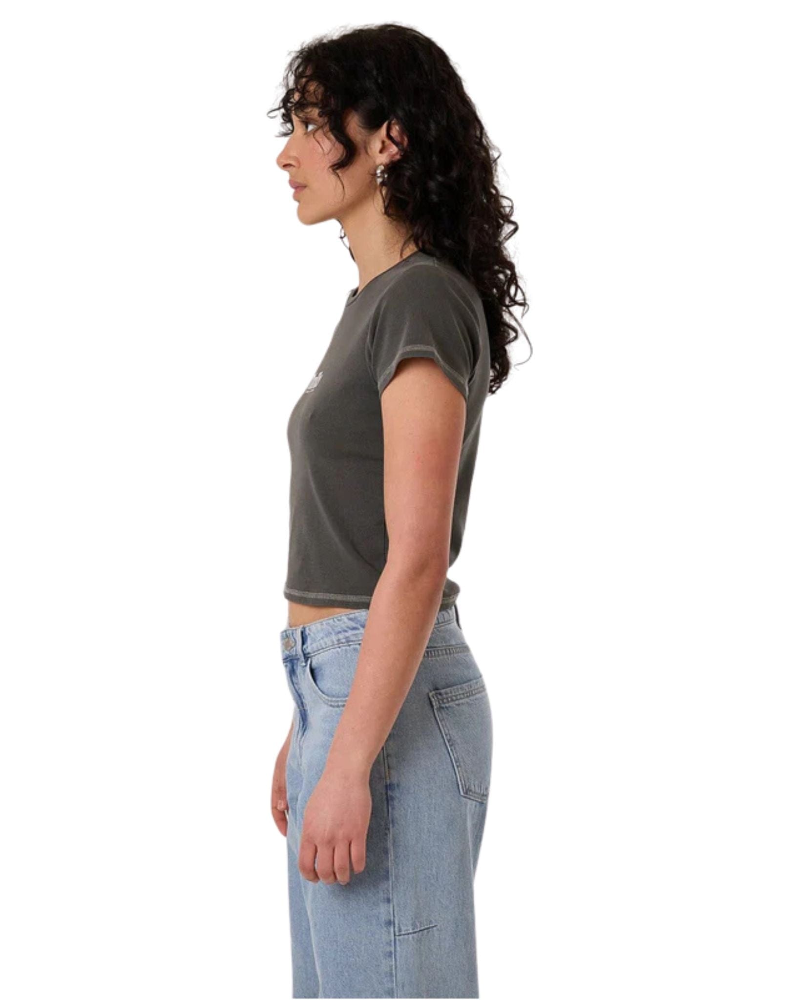 Thrills Womens Road To Paradise Mini Tee - Merch  Black