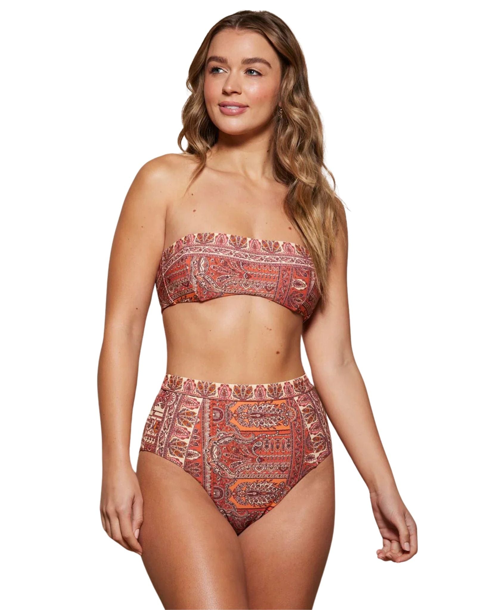 Tigerlily Womens Pashmina Rosa High Swim Bottom