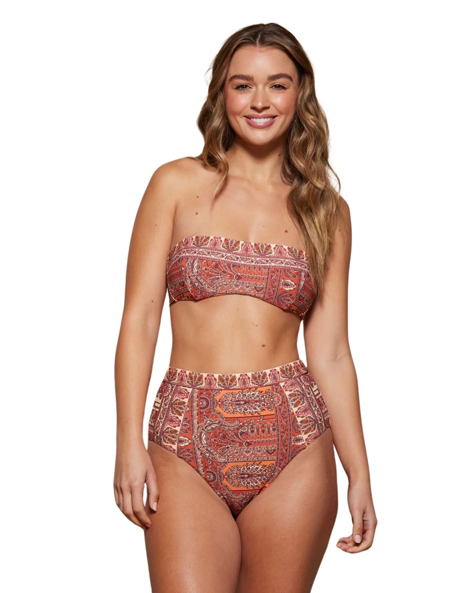 Tigerlily Womens Pashmina Rosa High Swim Bottom