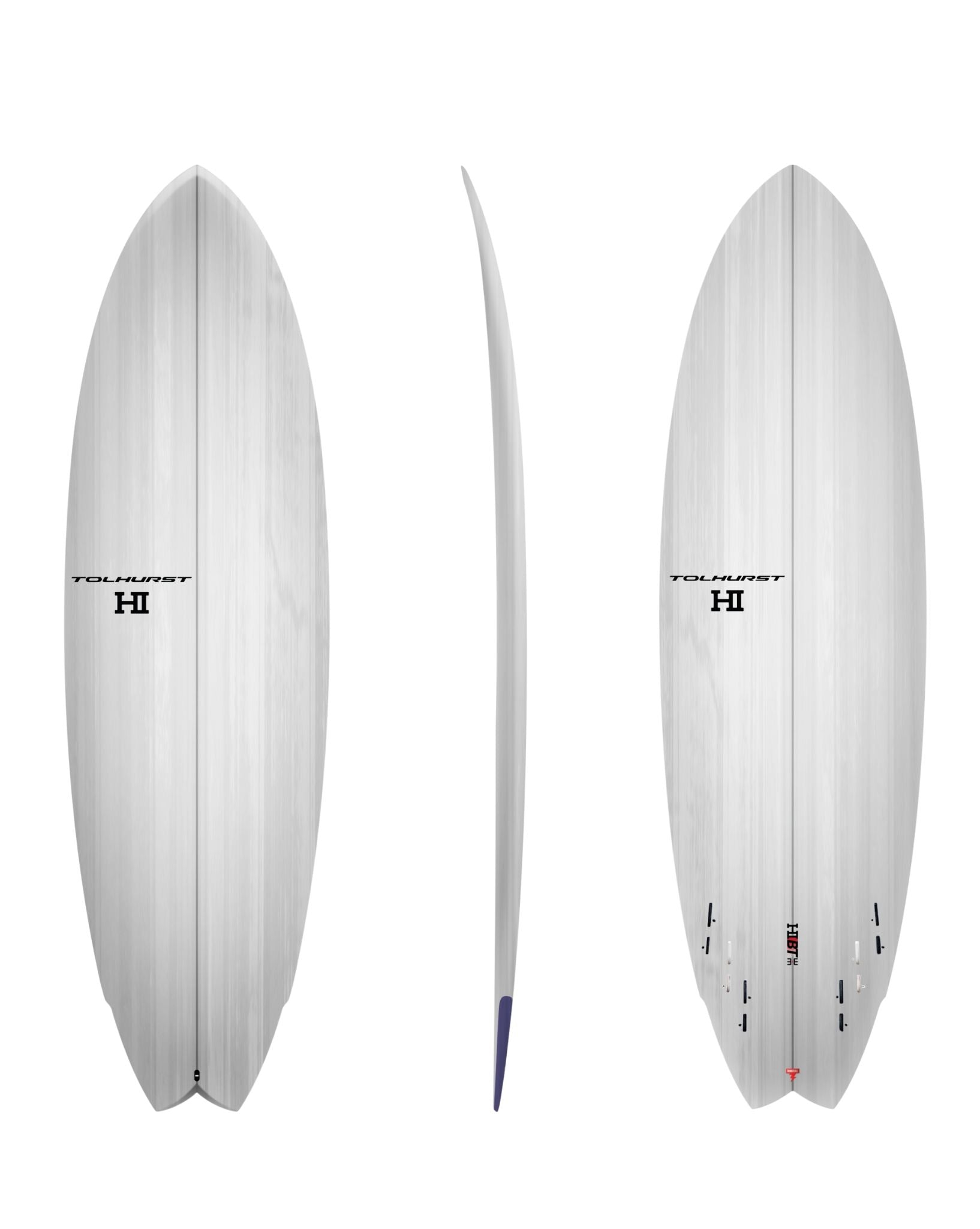 Tolhurst Surfboards HI BT 3+3 Thunderbolt Red Surfboard