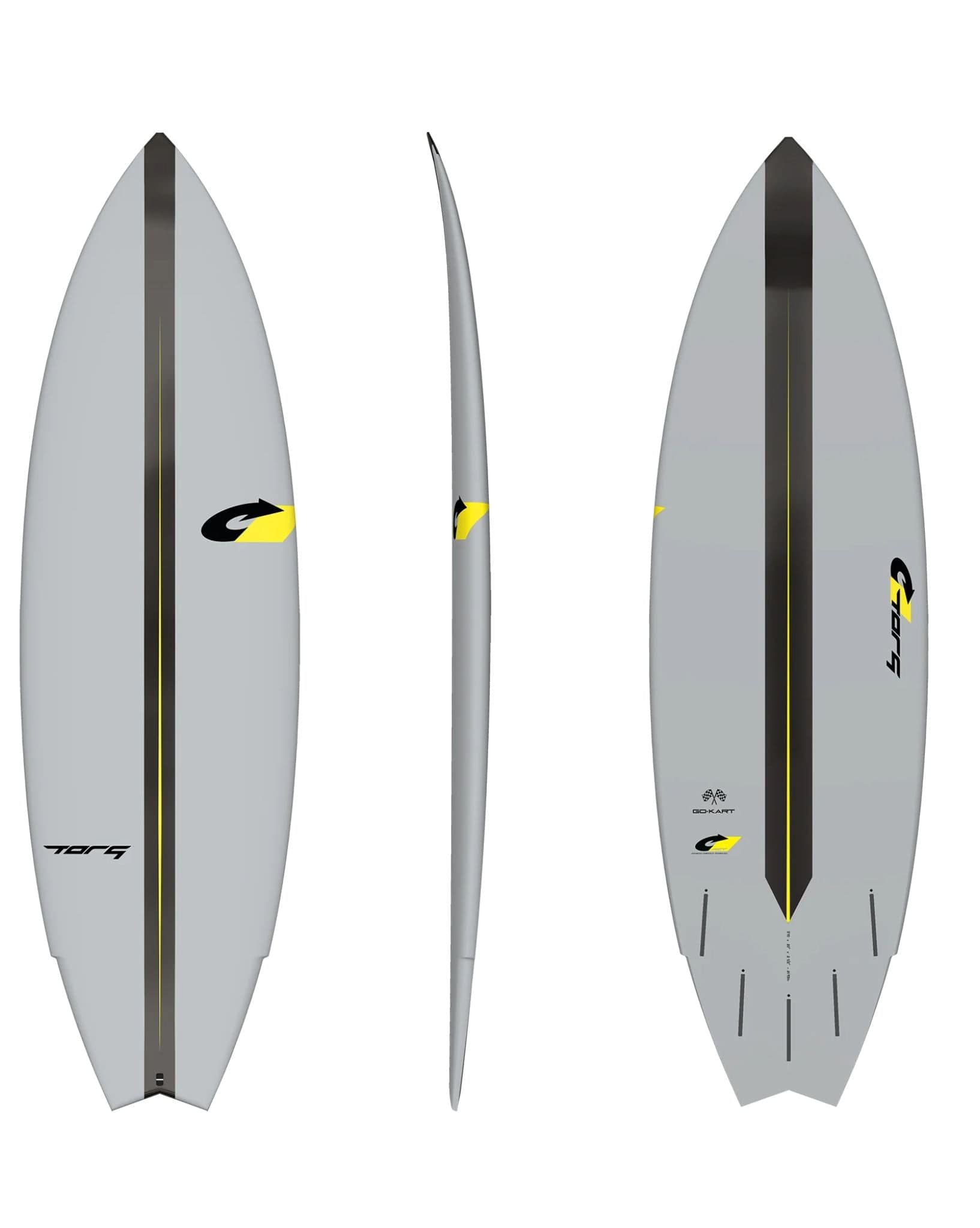 Torq Surfboards ACT Go Kart Surfboard - Grey