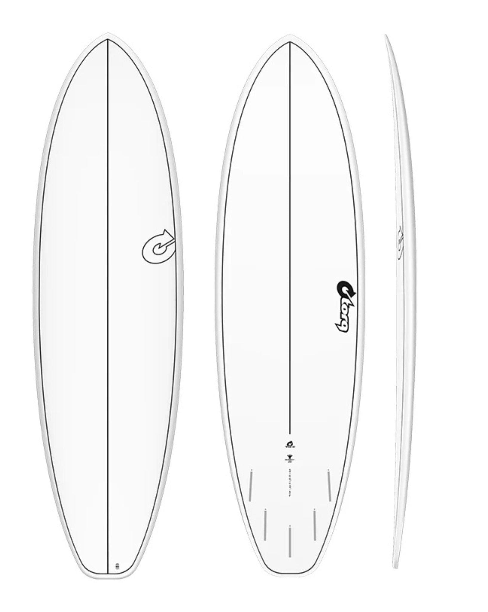 Torq Surfboards TEC HD Big Boy Surfboard - White Pinline