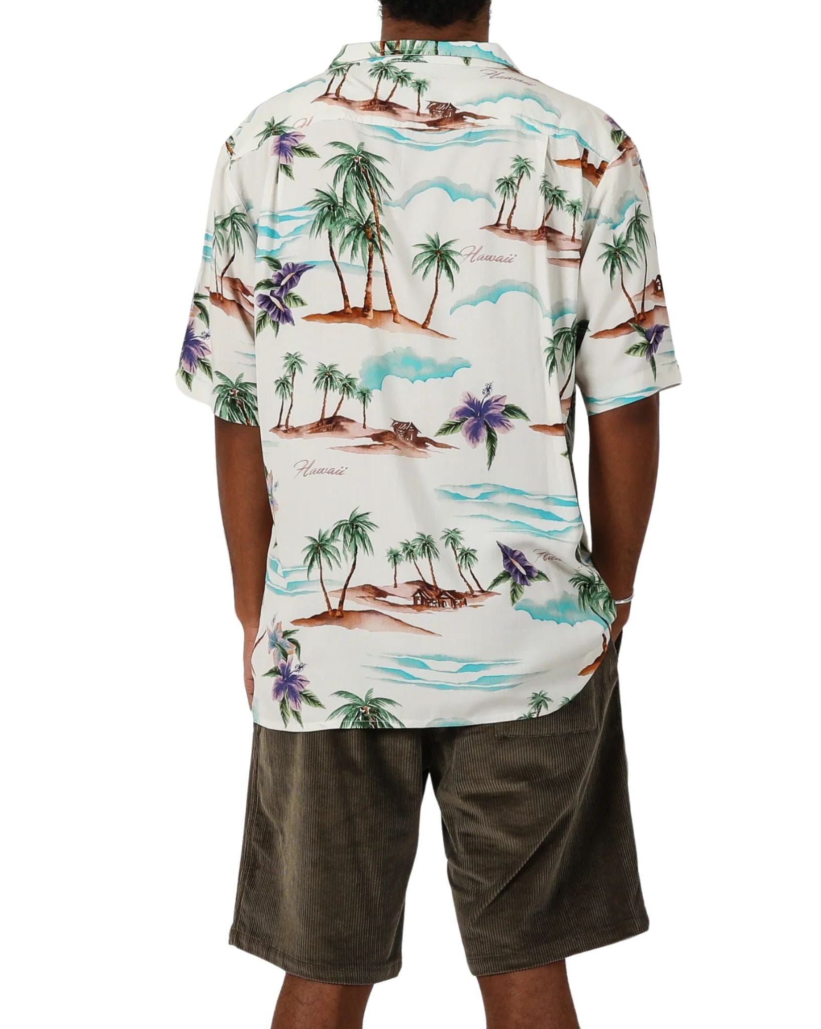 Town & Country Mens On Vacation S/S Shirt - Bone