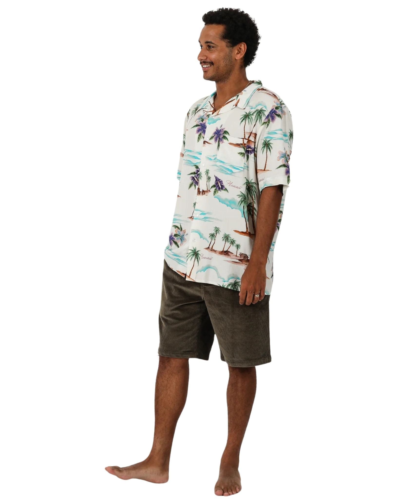 Town & Country Mens On Vacation S/S Shirt - Bone