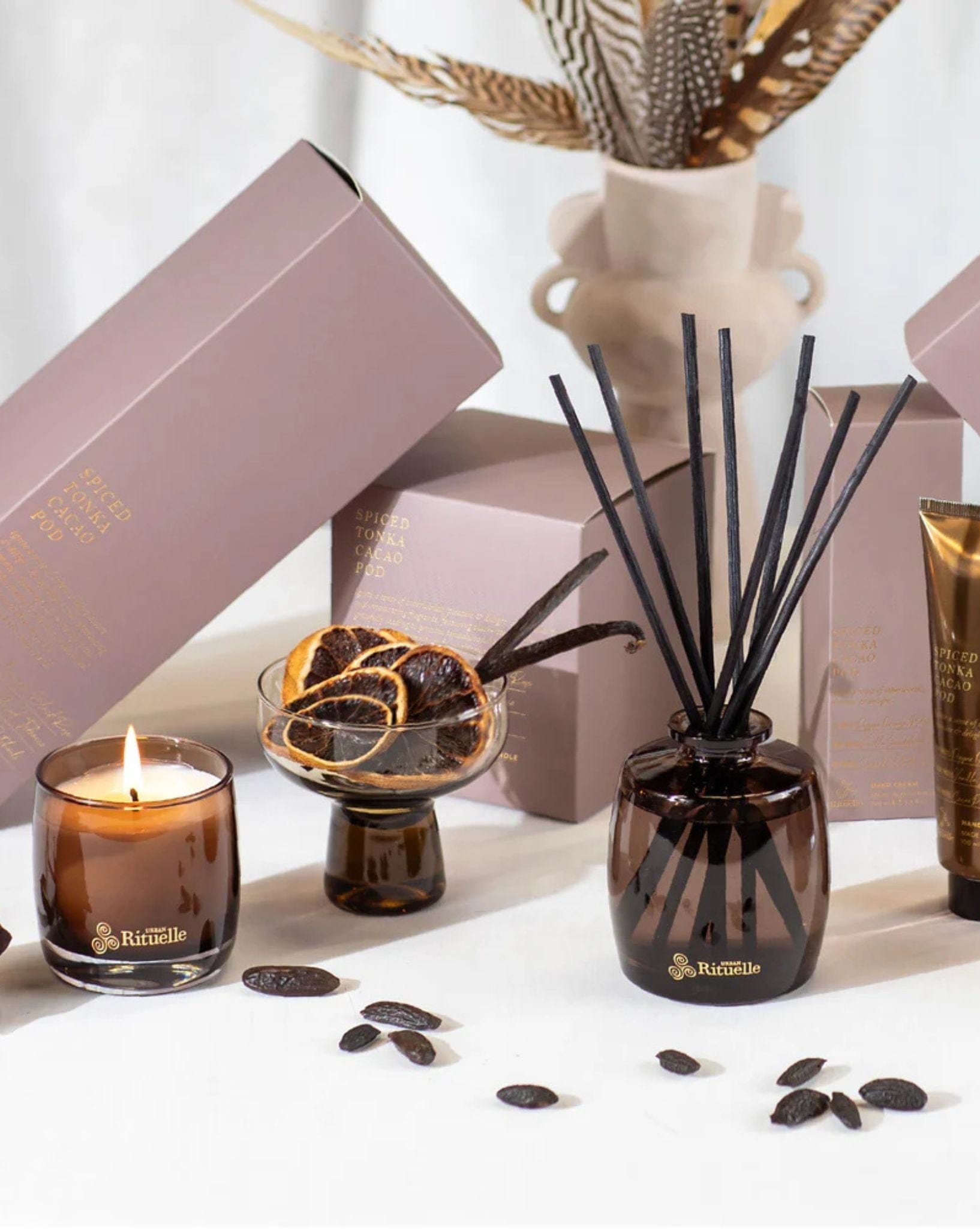 Urban Rituelle Apotheca 220ml Diffuser - Spiced Tonka & Cacao Pod