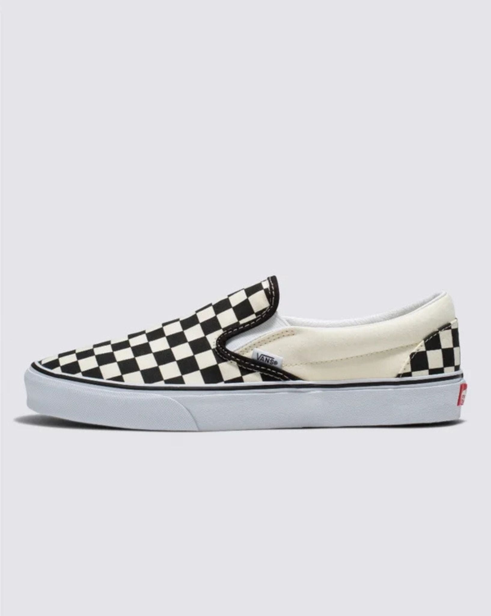 Vans Mens Slip-On  V Checker - Black I White