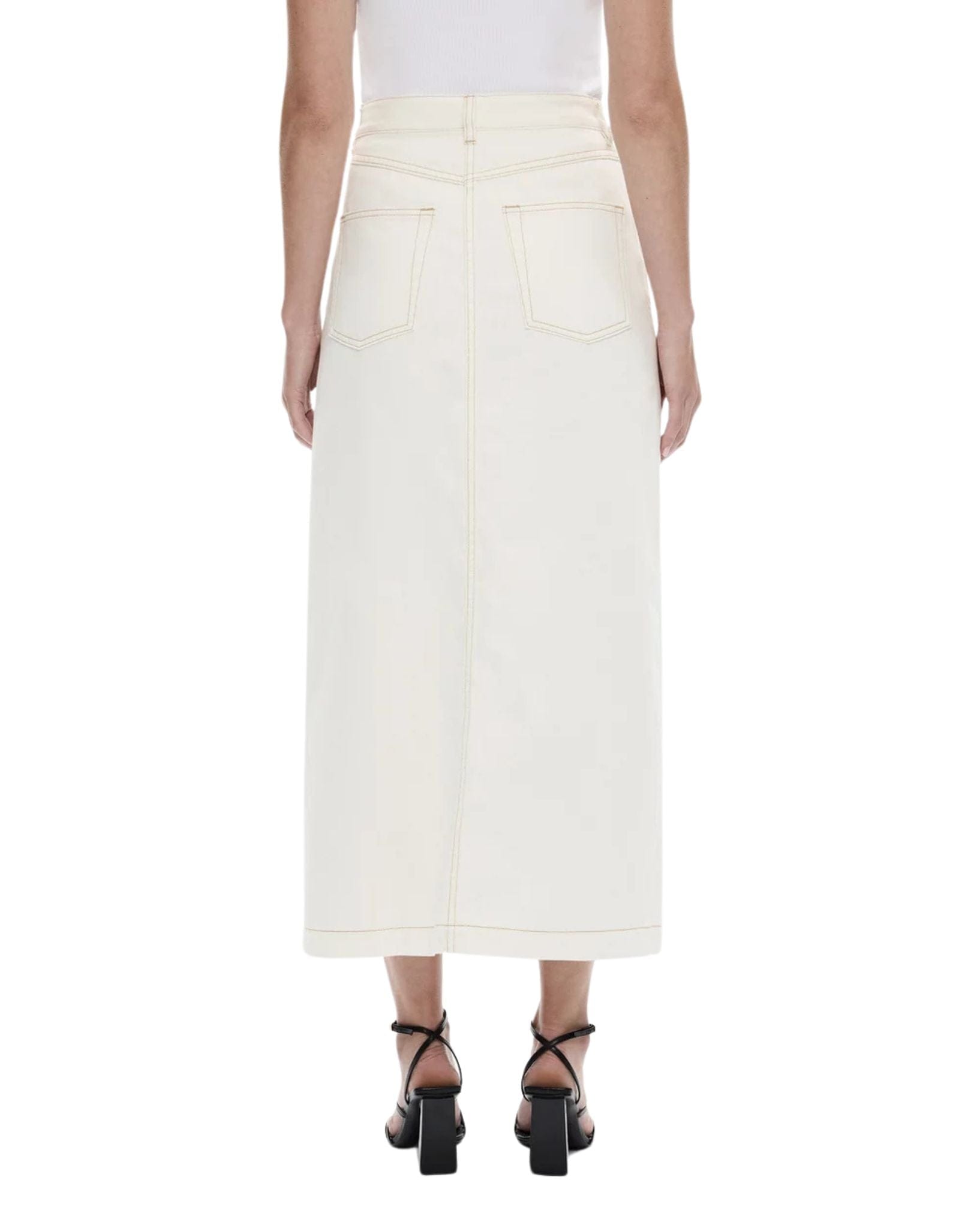 Witchery Denim Split Longline Skirt