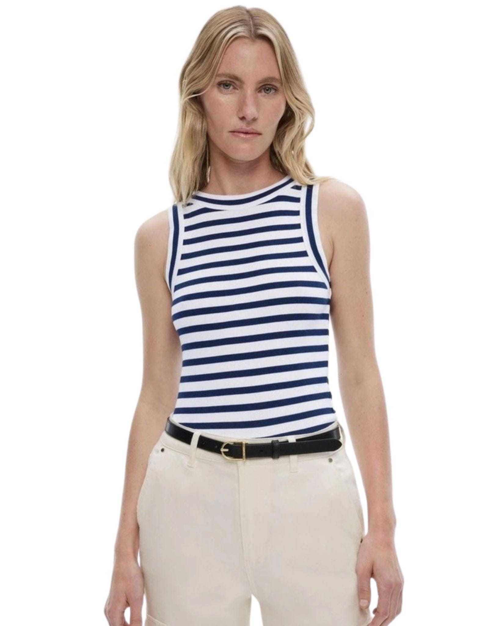 Witchery Striped Bind Detail Tank