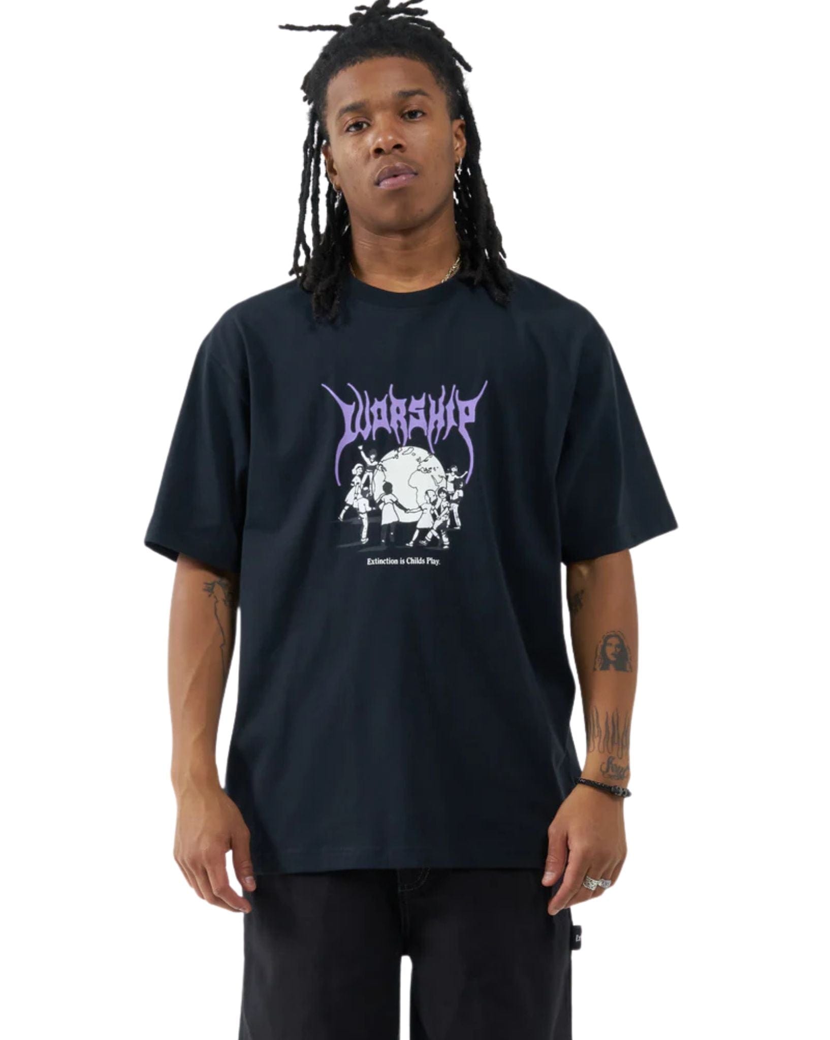 Worship Mens Childs Play Tee Black