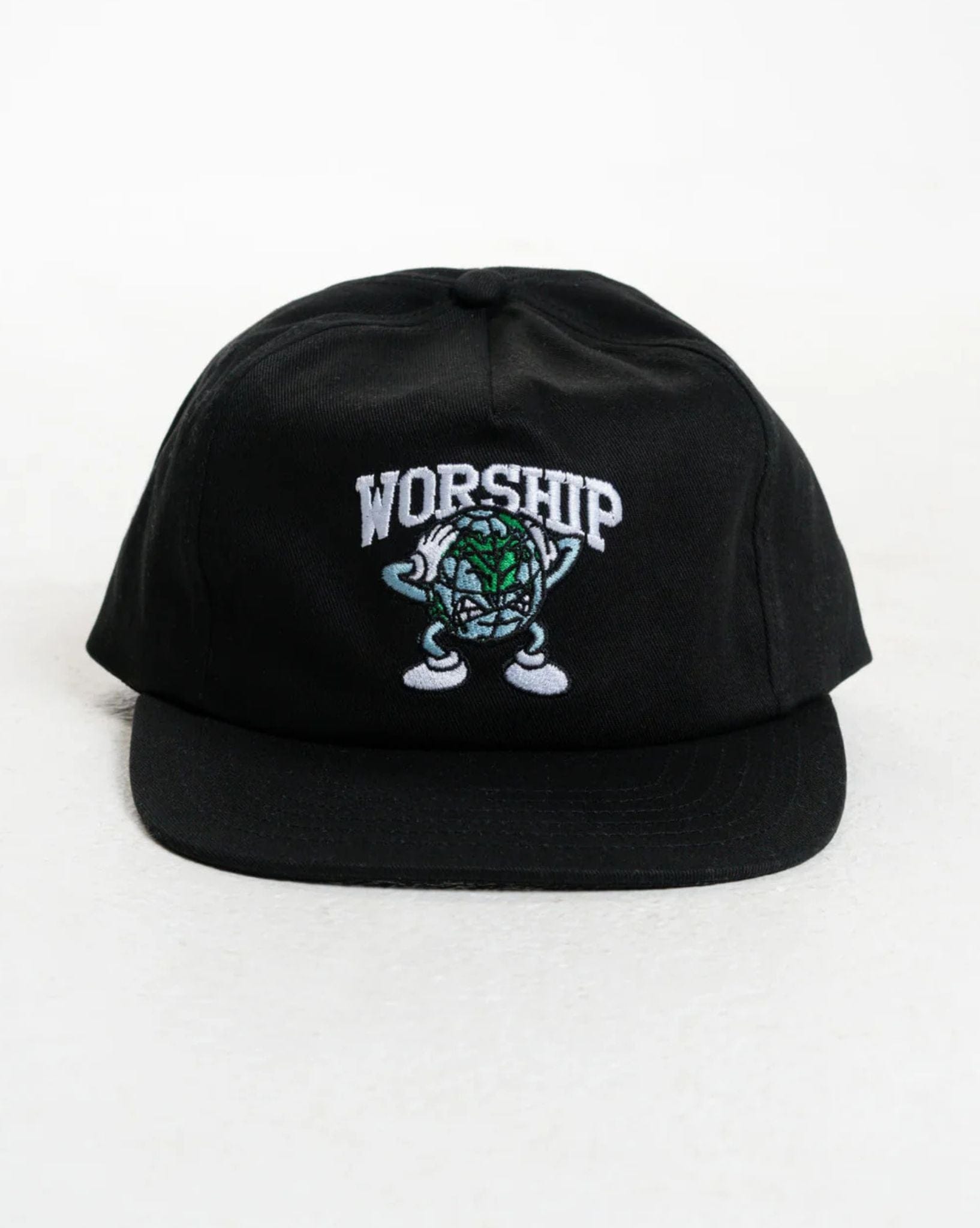 Worship Mens Get Off Five Panel Twill Hat - Black