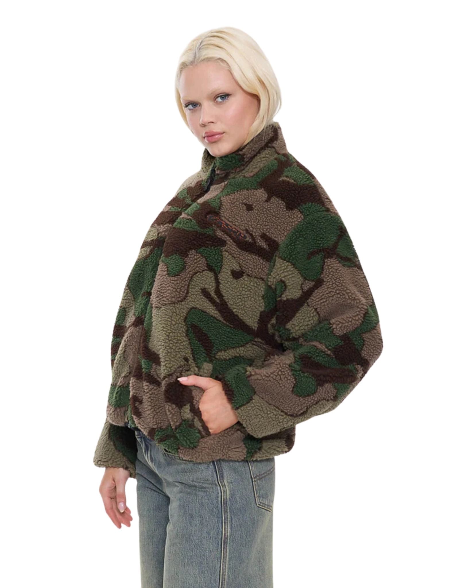Worship Plain Zip Through Sherpa Fleece