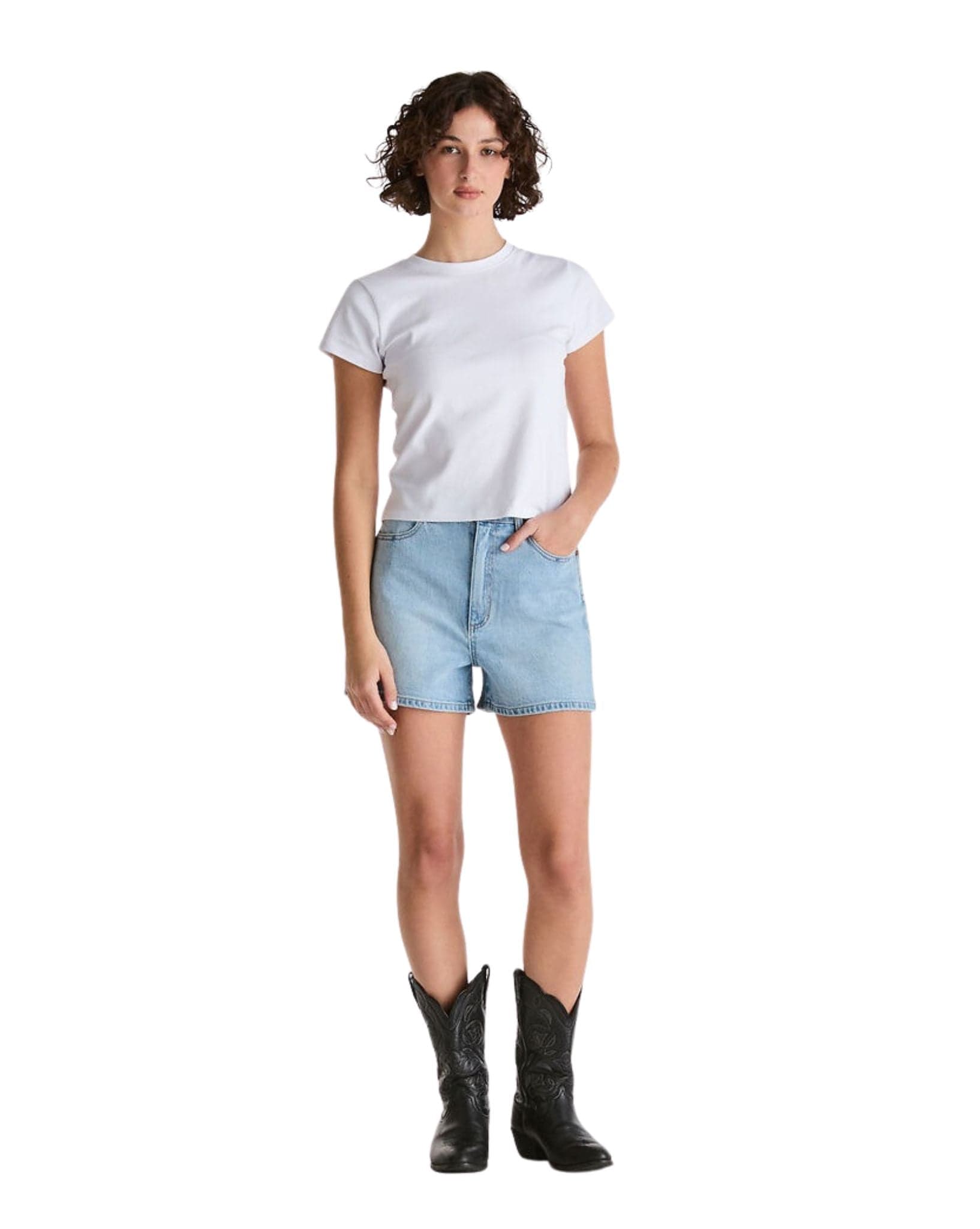 Wrangler Hi Bells Short -  Blue Tour