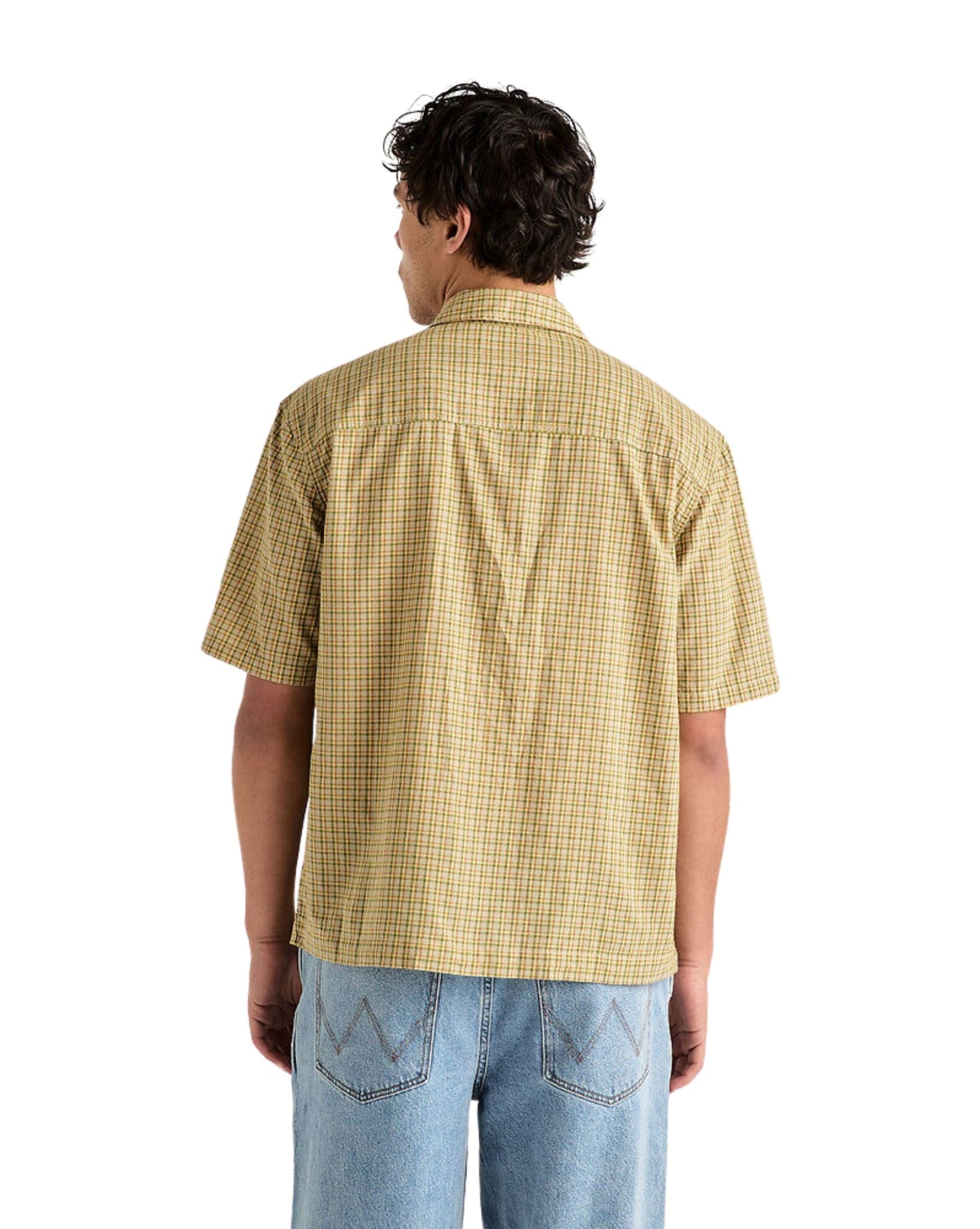 Wrangler Mens Boxcar Shirt - Tan Check