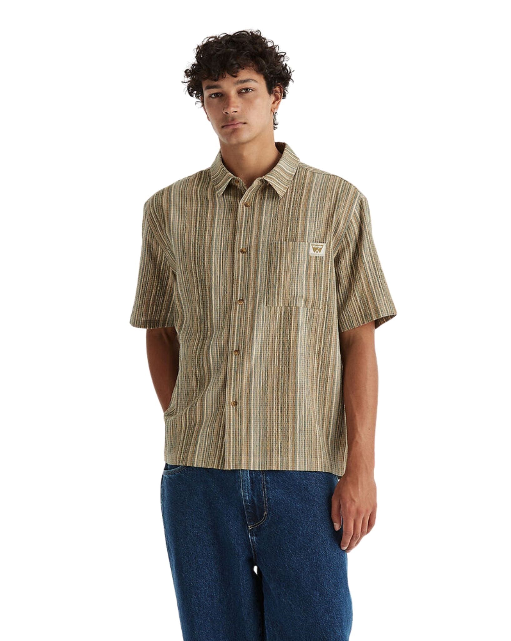 Wrangler Mens Boxcar Shirt - Woodford Stripe