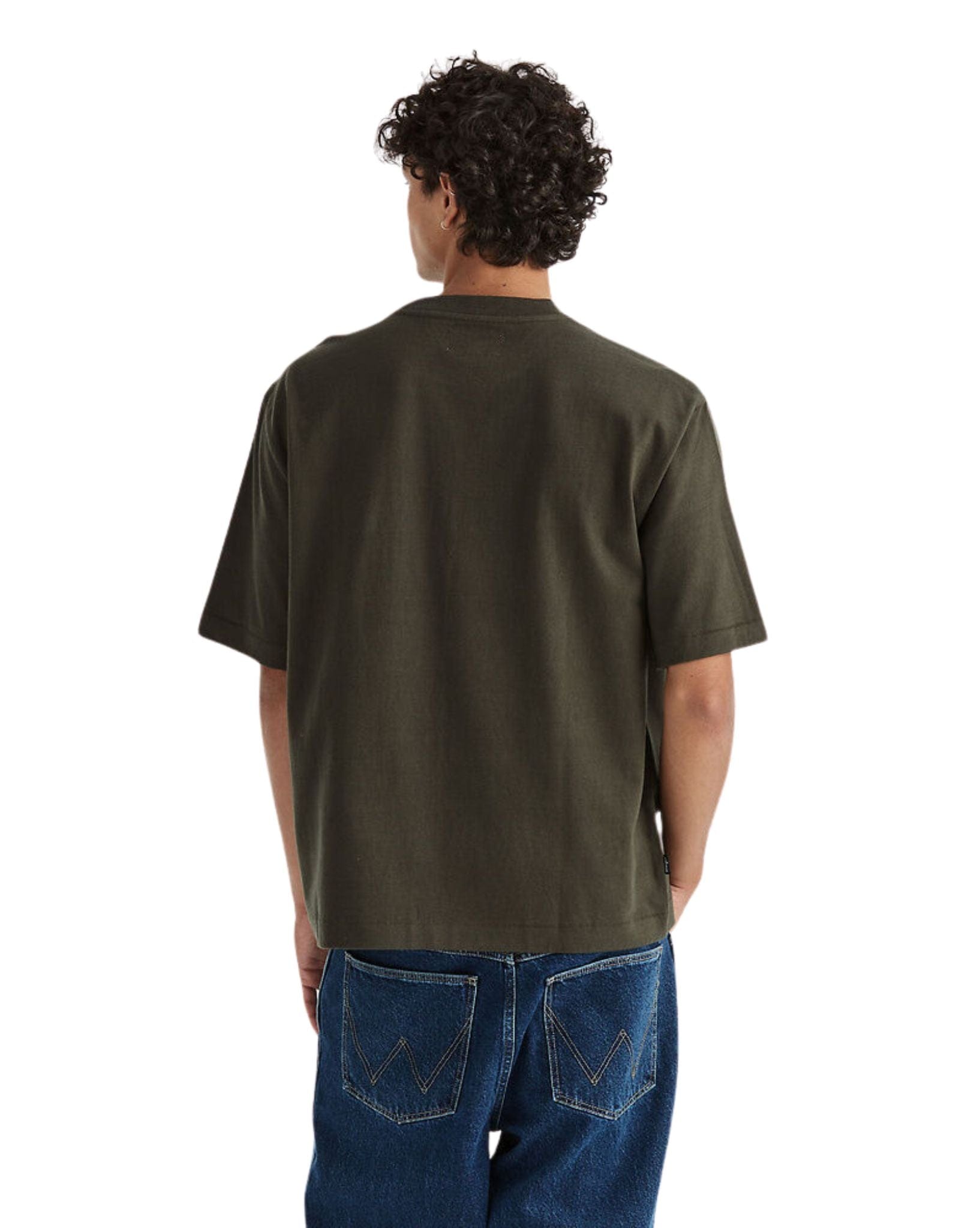 Wrangler Mens Outdoor Boxcar Pocket Tee - Dark Slate