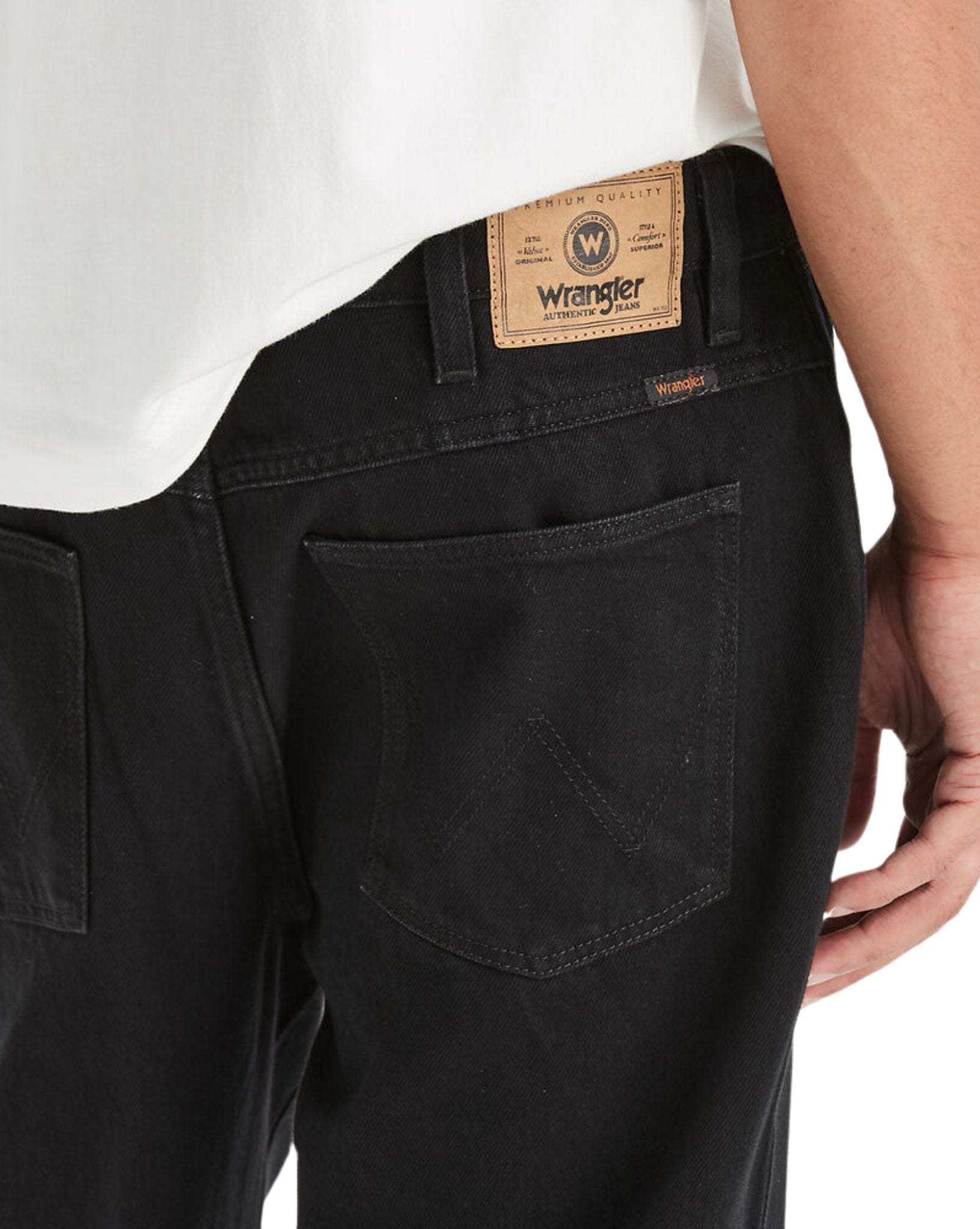 Wrangler Mens Slacker Jean - Steele Black