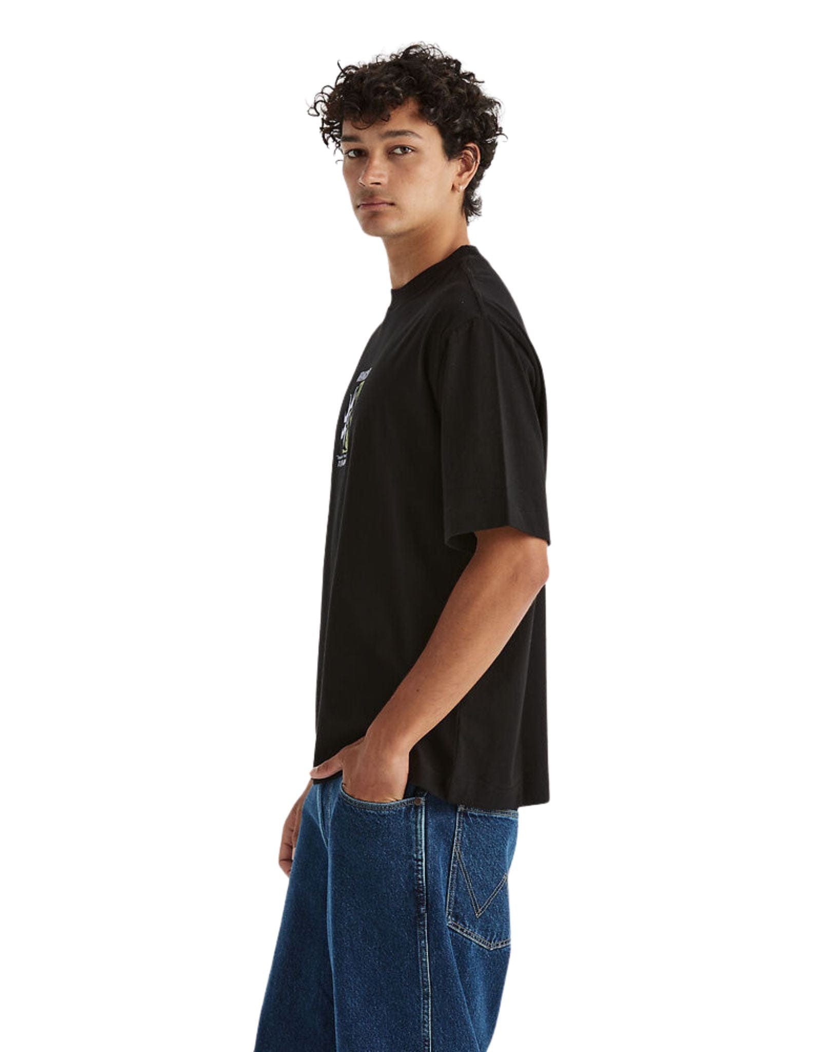 Wrangler Mens Sunflip Boxcar Tee - Black