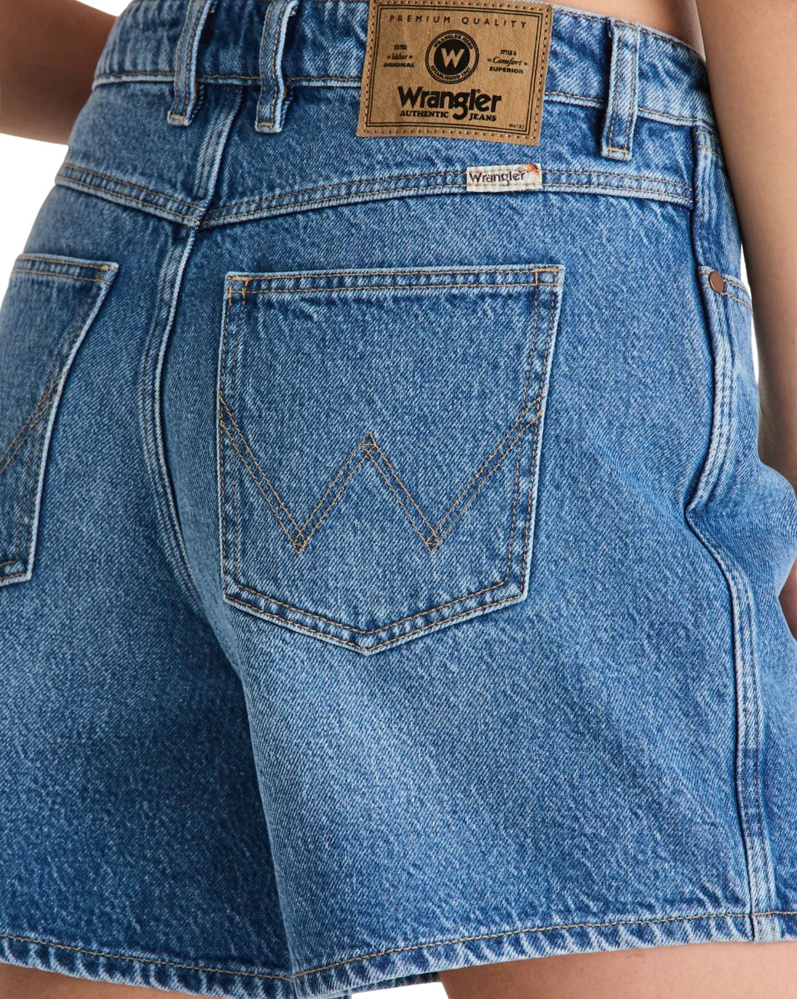Wrangler Mid A-Line Short - Blue Rebel