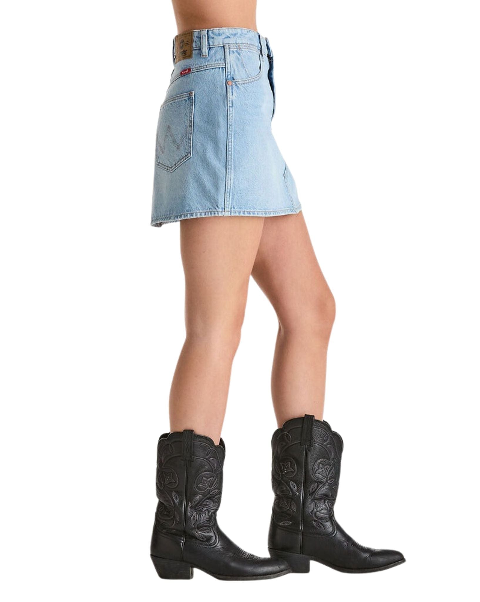 Wrangler Repair Mini Skirt - Blue Tour