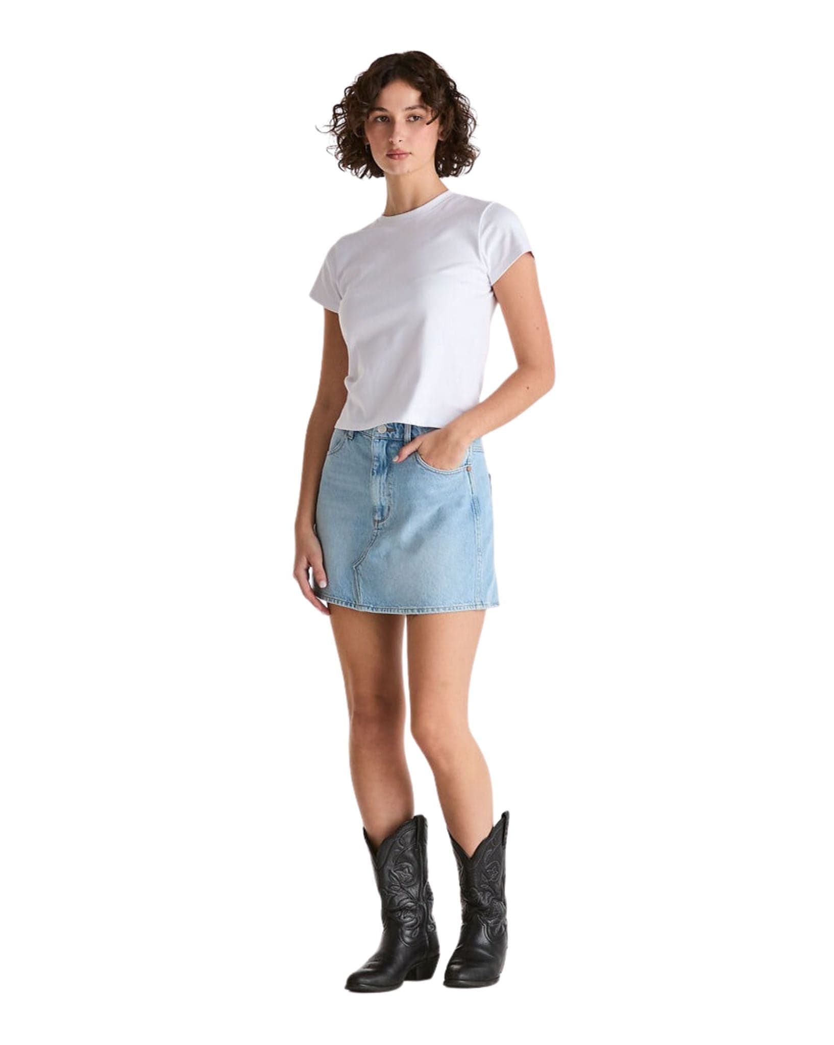 Wrangler Repair Mini Skirt - Blue Tour