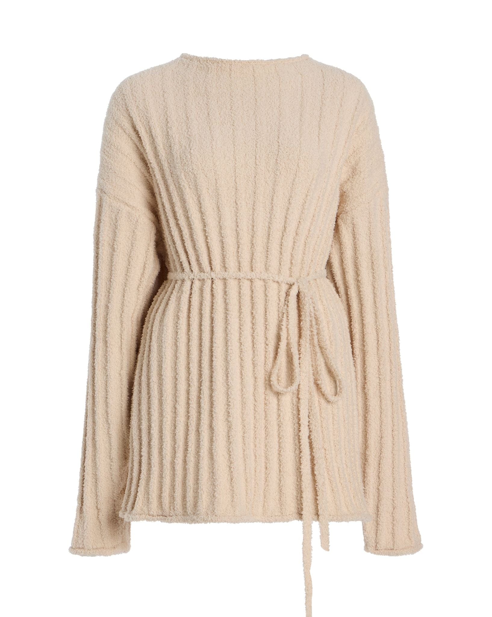 Zulu & Zephyr Coconut Textured Stripe Knit Tunic Jumper