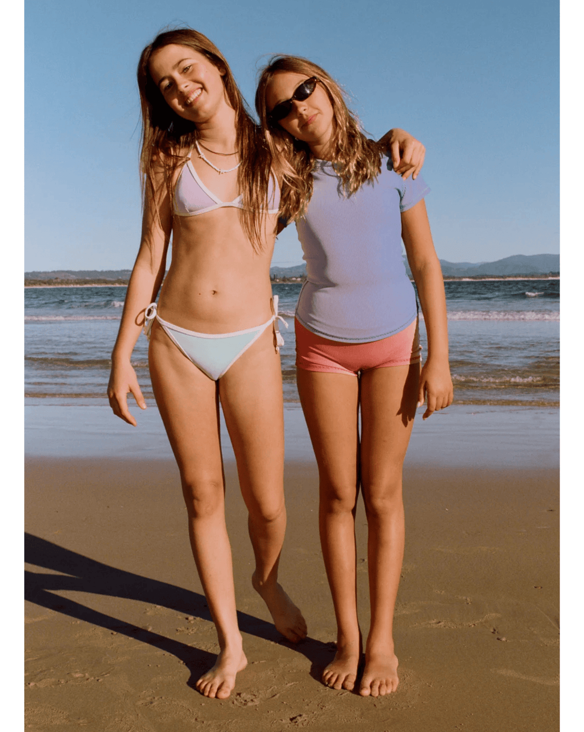 Zulu & Zephyr Girls Mini Stripe Boy Short - Clay Red