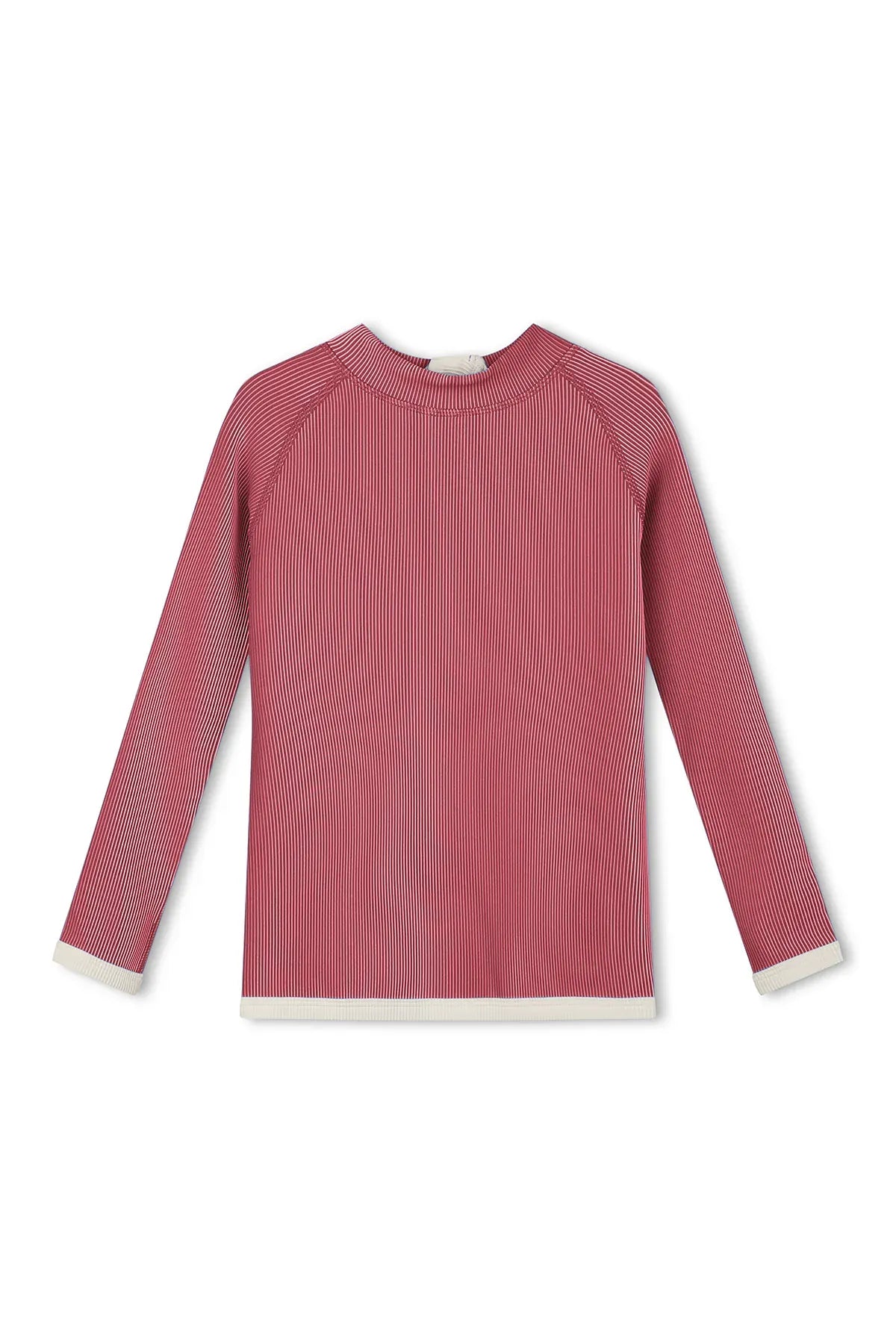 Zulu & Zephyr Girls Mini Stripe Rashie - Clay Red
