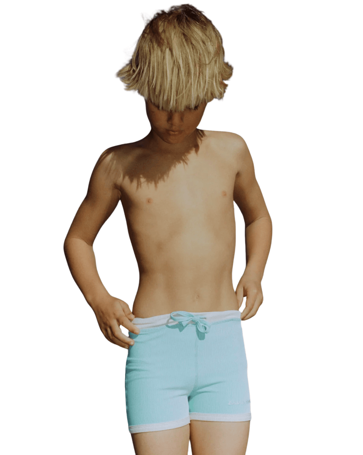 Zulu & Zephyr Kids Mini Stripe Surf Short - Aqua