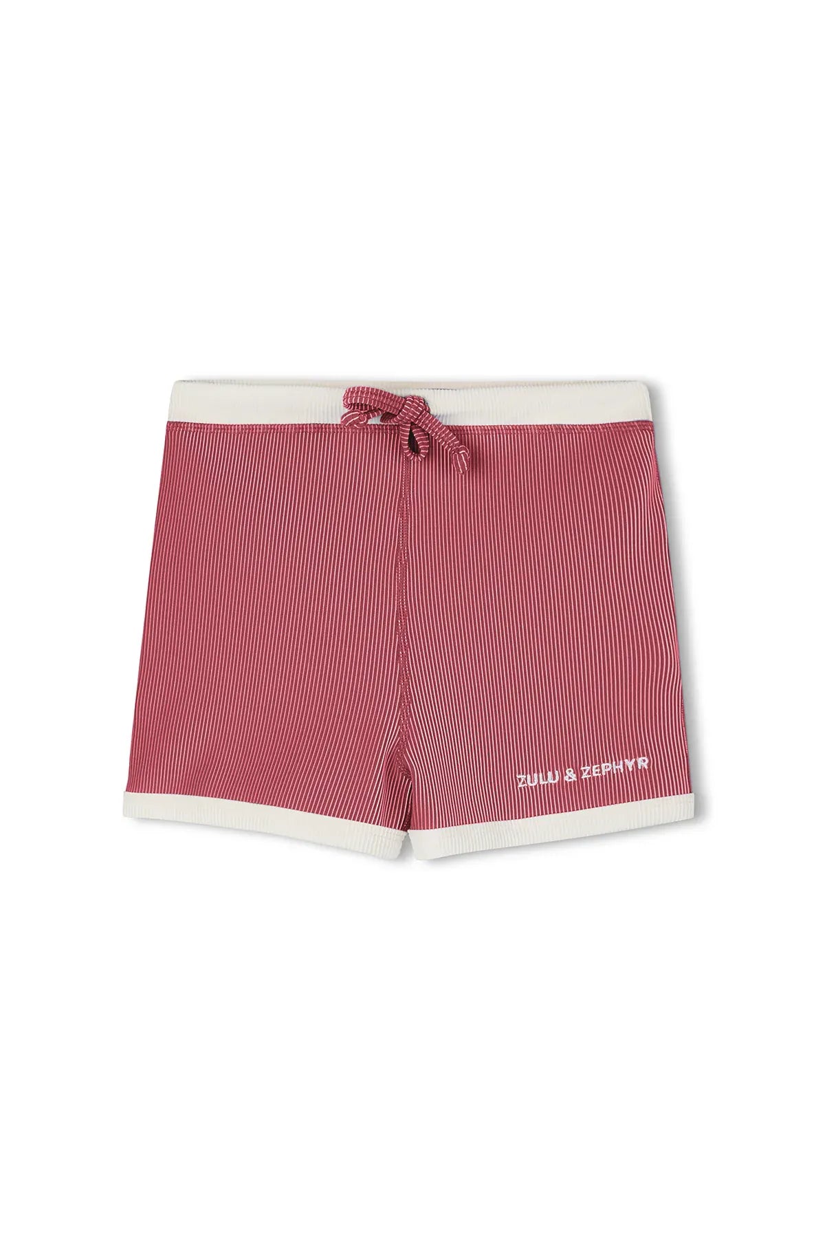 Zulu & Zephyr Kids Mini Stripe Surf Short - Clay Red