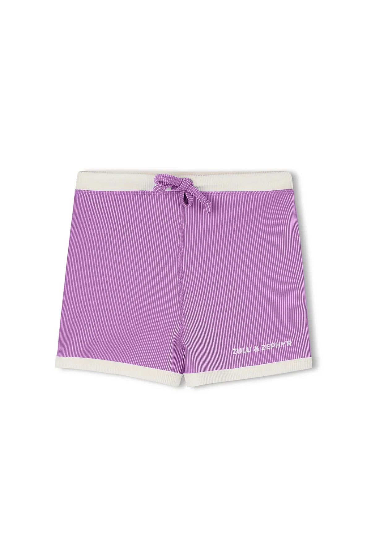 Zulu & Zephyr Kids Mini Stripe Surf Short - Lilac