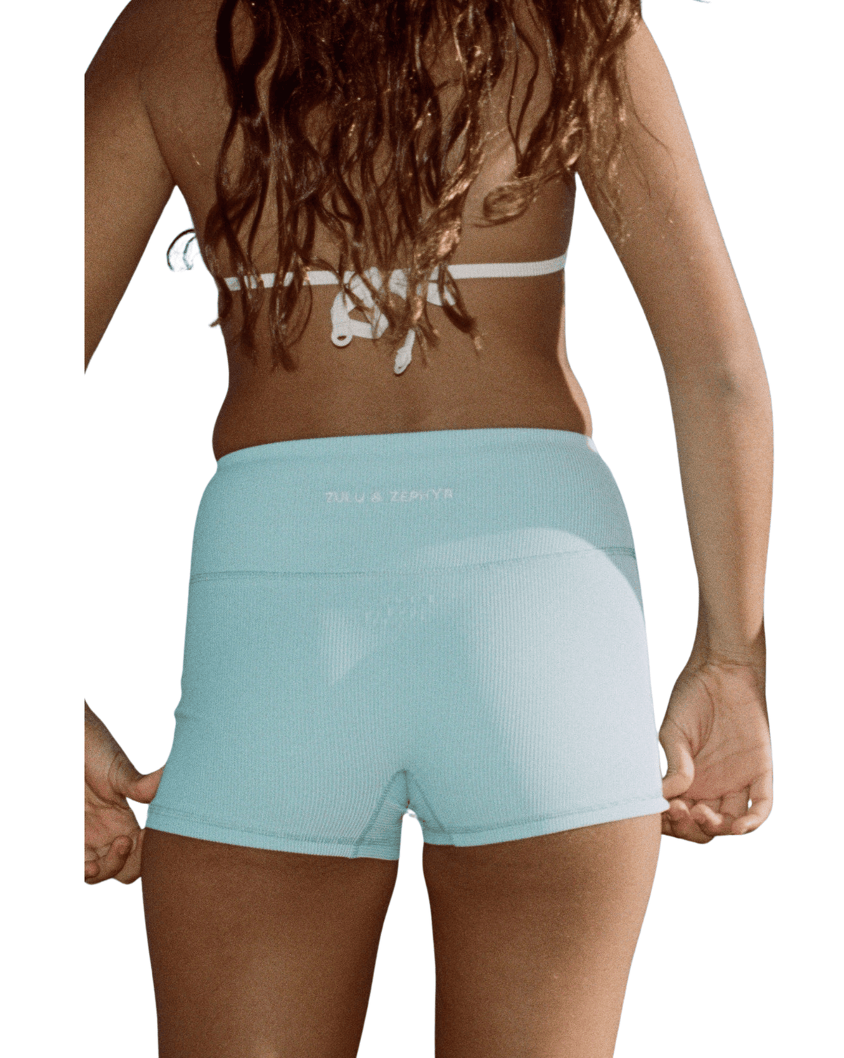 Zulu & Zephyr Mini Stripe Boy Short - Aqua