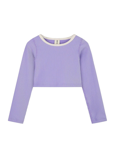 Zulu & Zephyr Mini Stripe Rib Crop Rashie