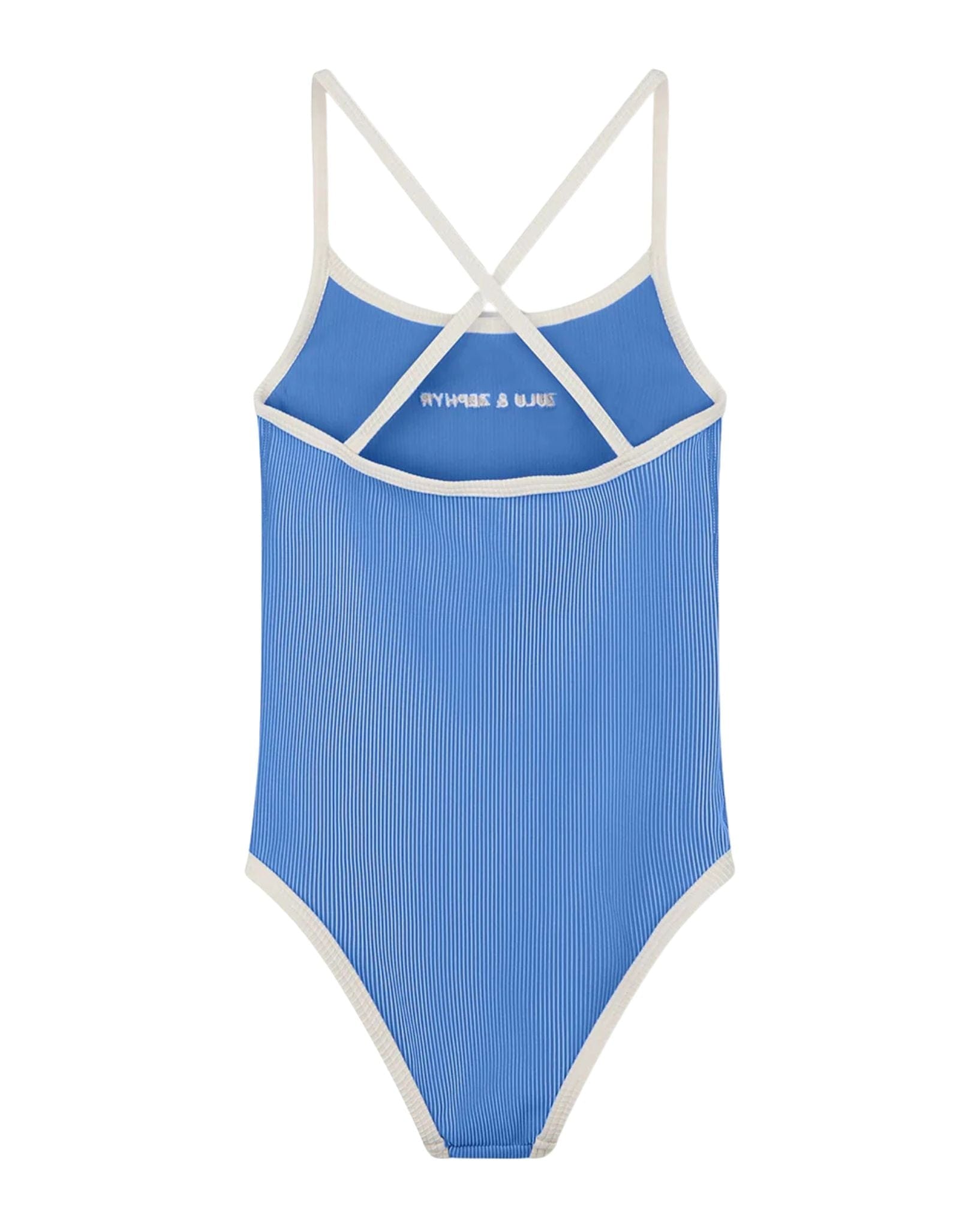 Zulu & Zephyr Mini Stripe Rib Logo One Piece