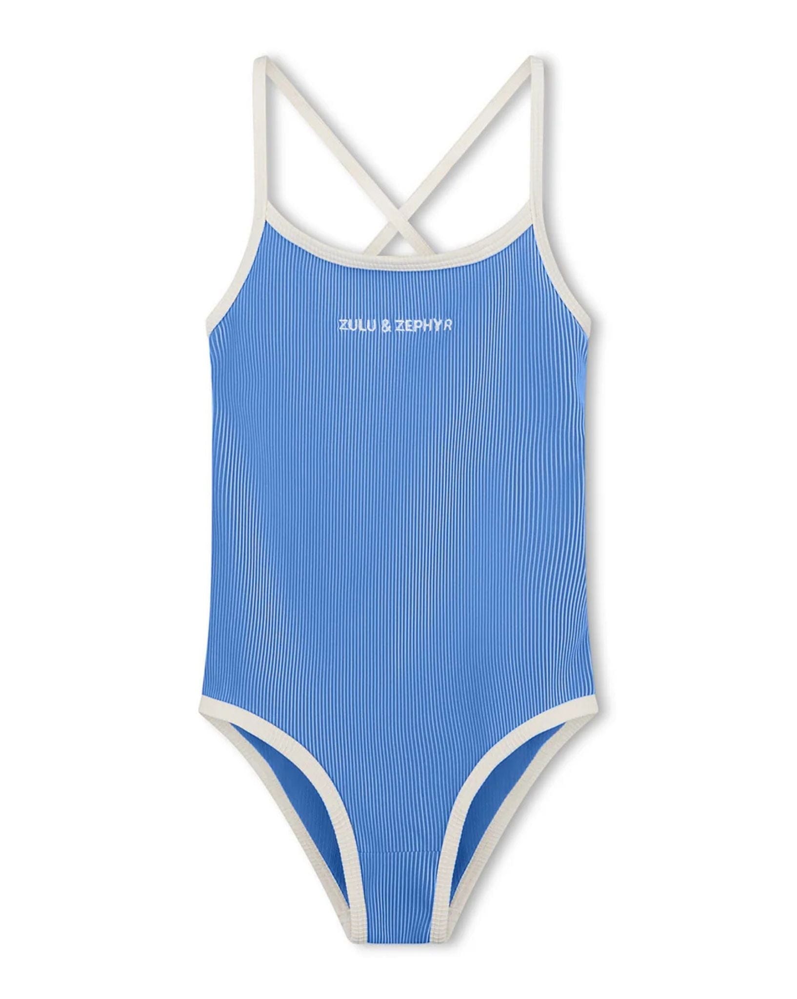 Zulu & Zephyr Mini Stripe Rib Logo One Piece