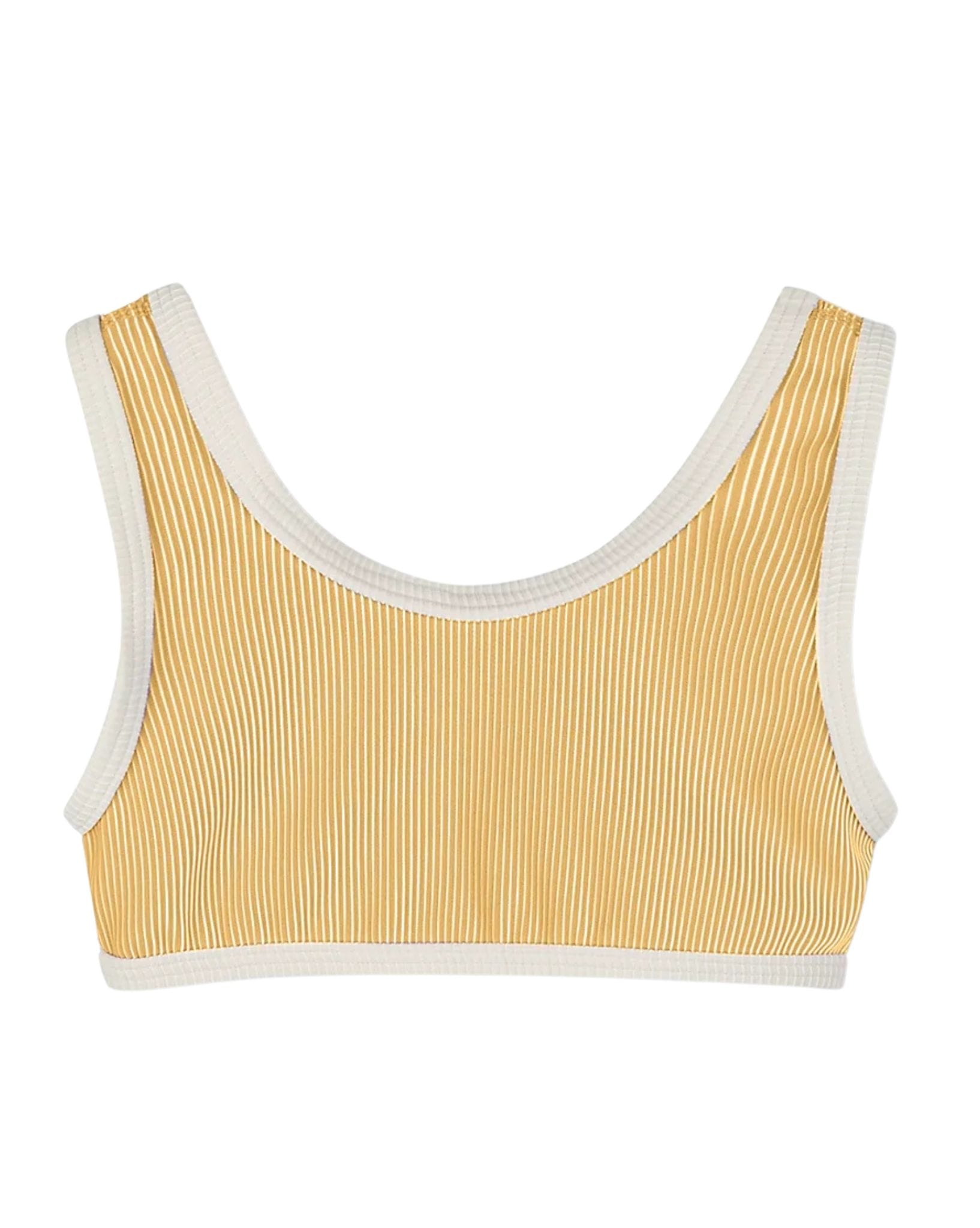 Zulu & Zephyr Mini Stripe Rib Scoop Bikini Top