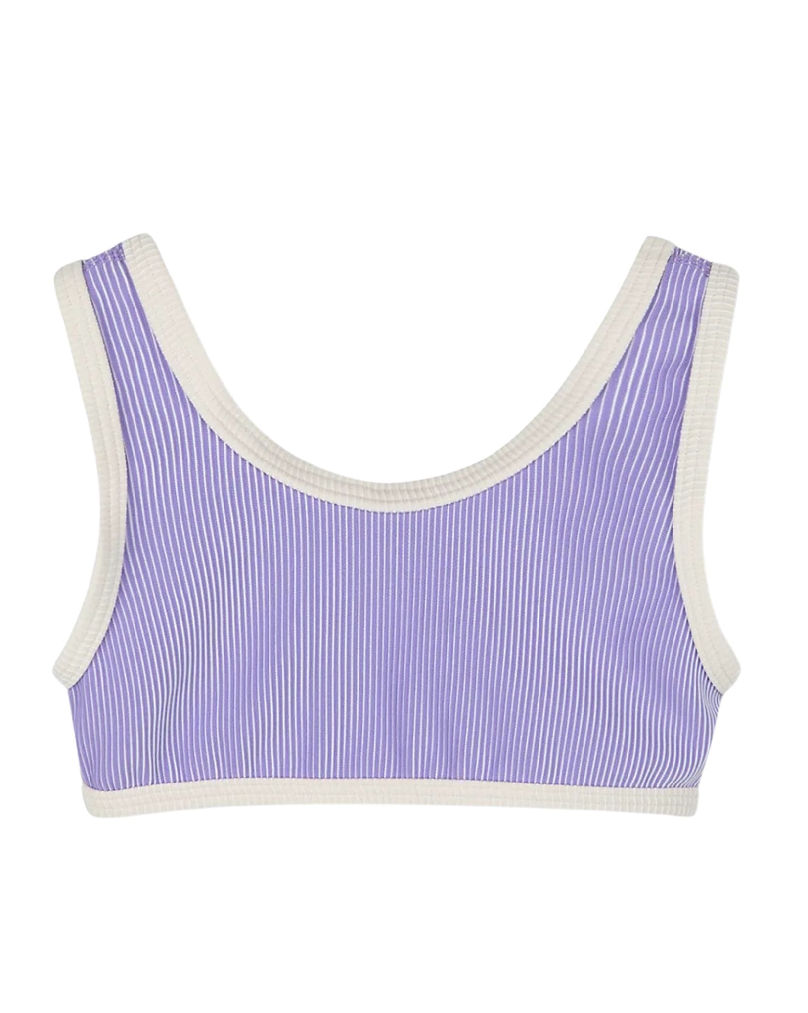 Zulu & Zephyr Mini Stripe Rib Scoop Bikini Top