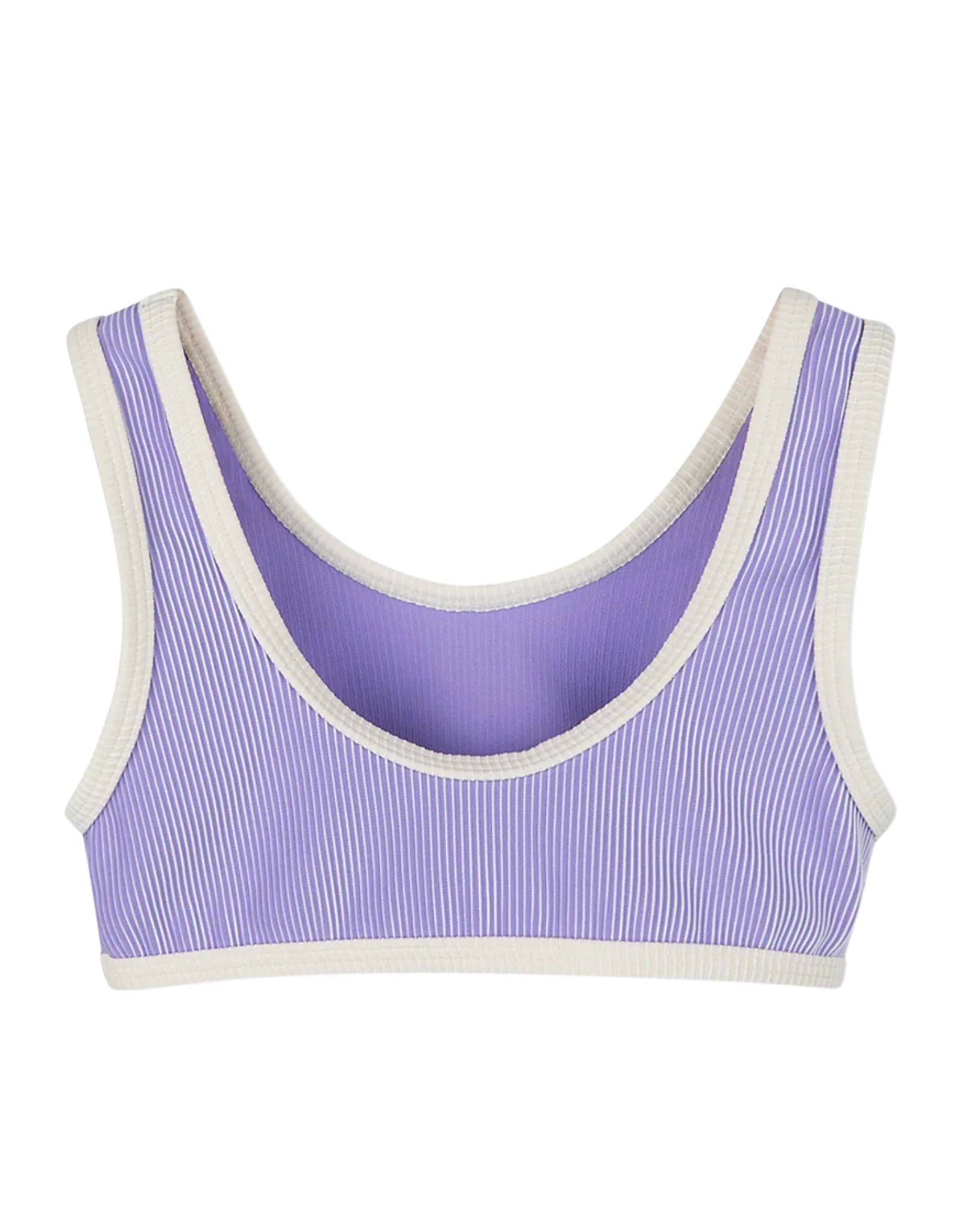 Zulu & Zephyr Mini Stripe Rib Scoop Bikini Top