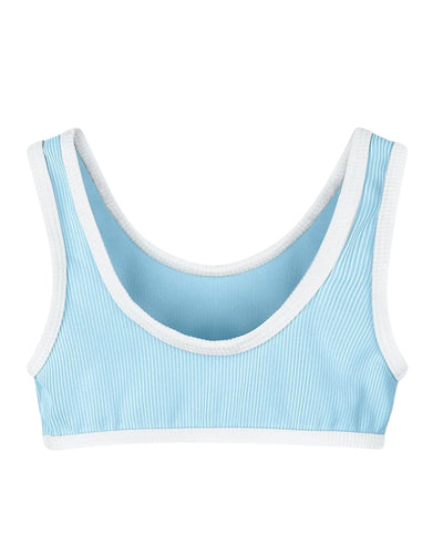 Zulu & Zephyr Mini Stripe Rib Scoop Bikini Top