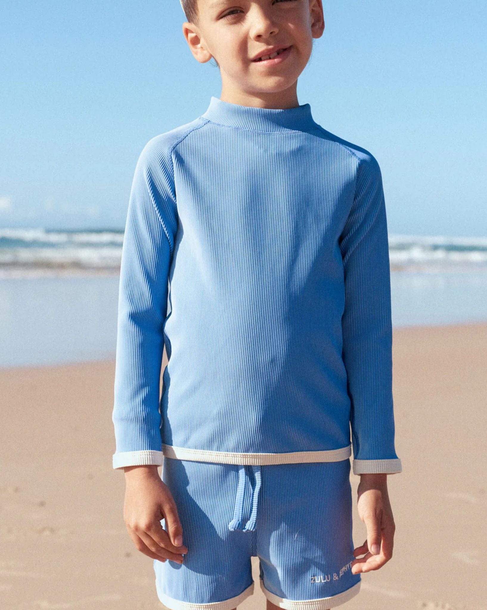 Zulu & Zephyr Mini Stripe Rib Surf Short