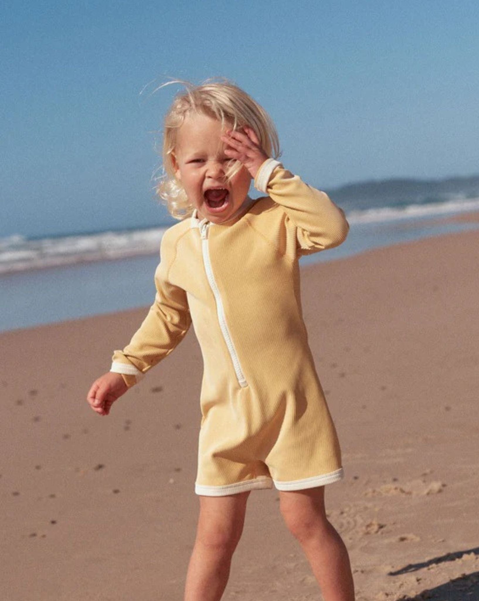 Zulu & Zephyr Mini Stripe Rib Surf Suit