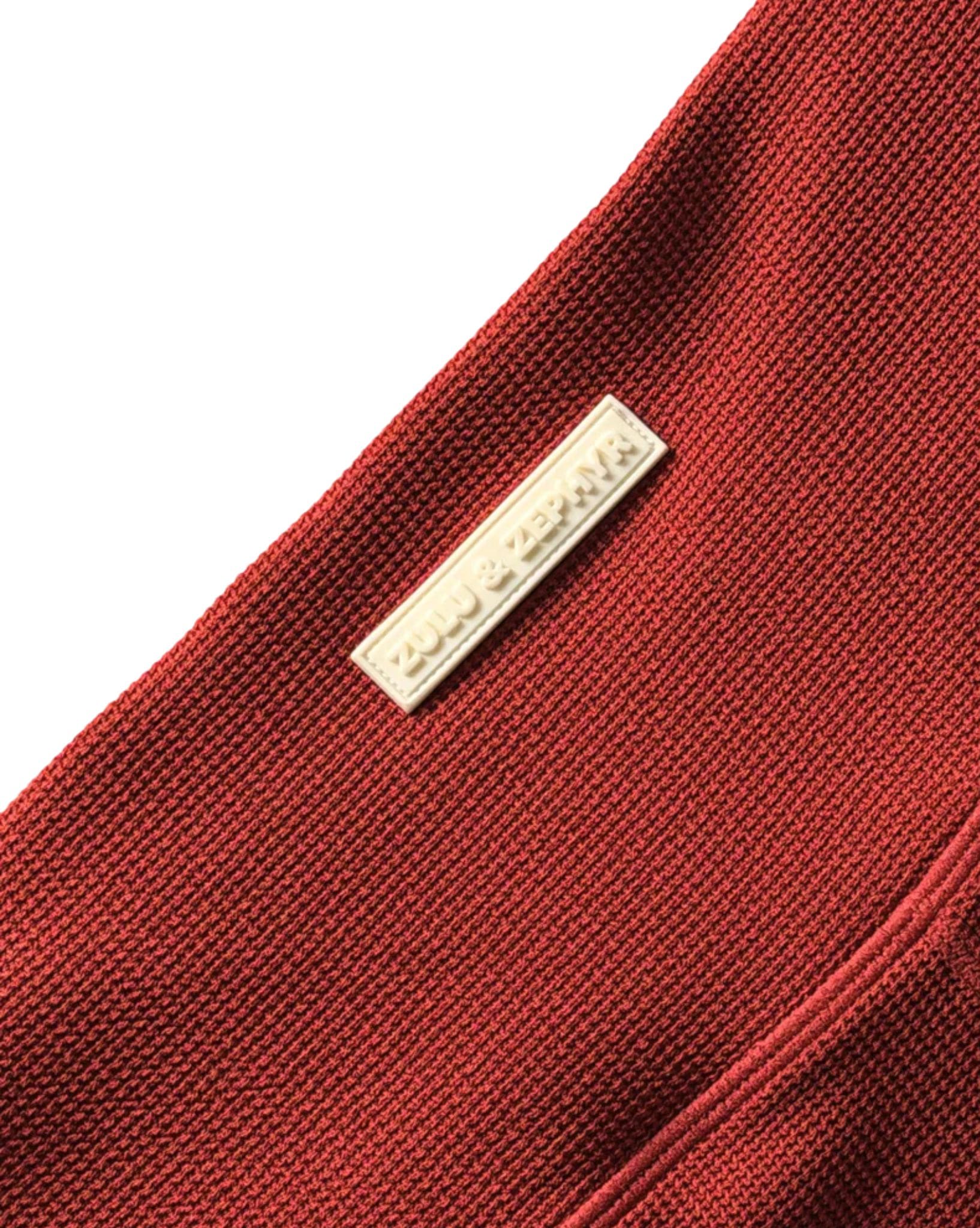 Zulu & Zephyr Red Waffle 4 Inch Bike Short