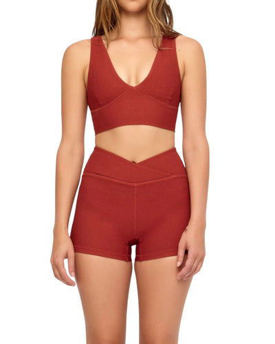 Zulu & Zephyr Red Waffle 4 Inch Bike Short