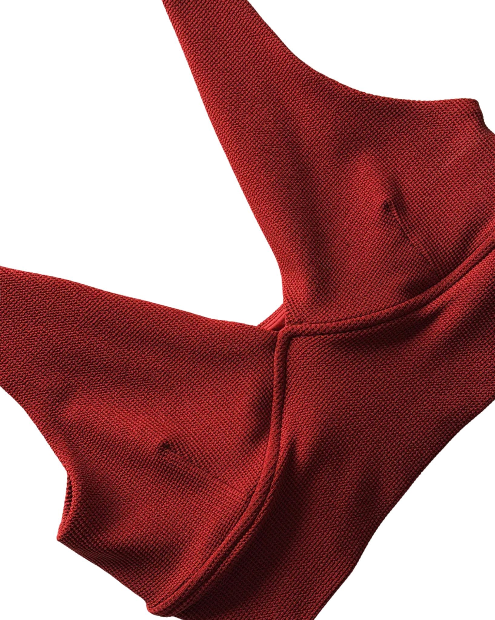 Zulu & Zephyr Red Waffle Crop Top