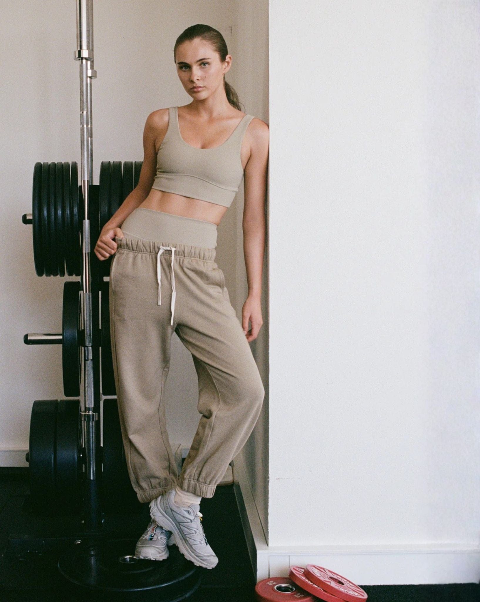 Stripe Rib Crop Top - Olive - Natural Necessity Surf Shop