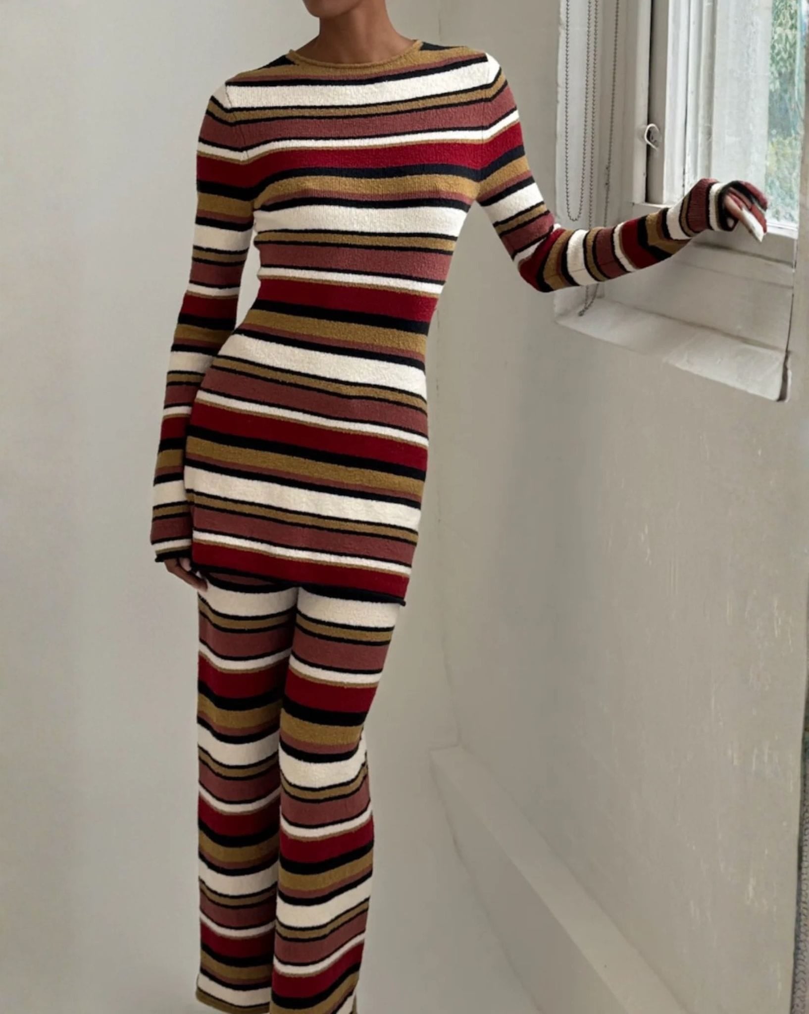 Zulu & Zephyr Textured Knit Mini Dress LS