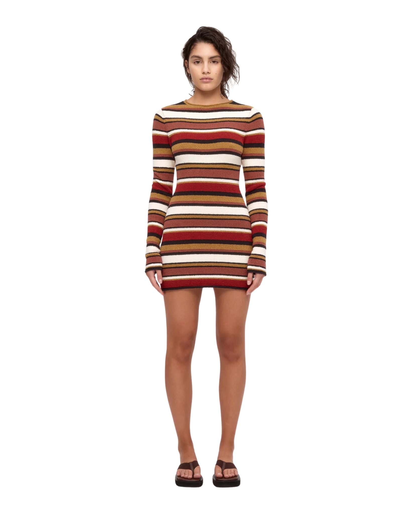 Zulu & Zephyr Textured Knit Mini Dress LS