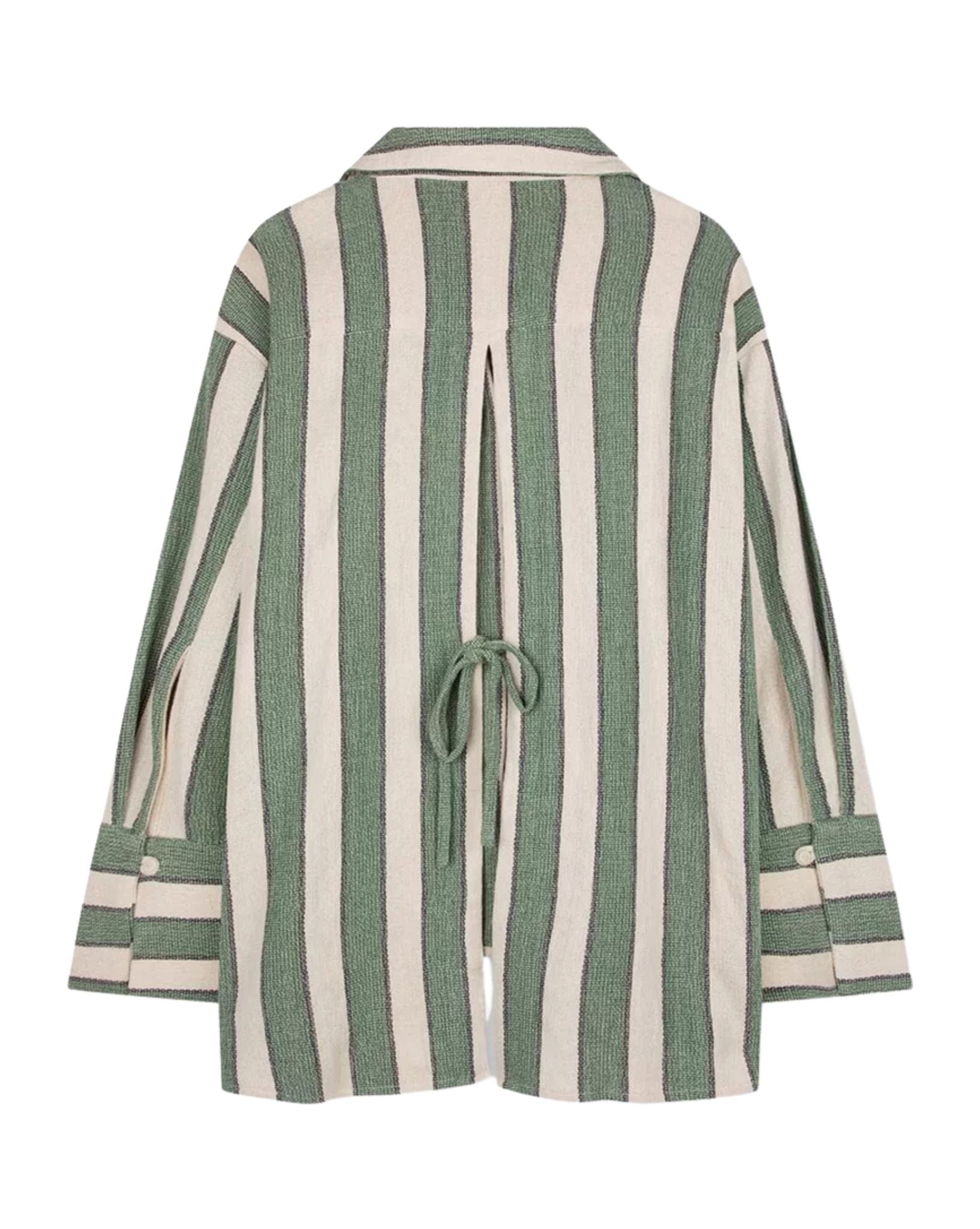 Zulu & Zephyr Womens Eucalyptus Stripe Organic Cotton Shirt