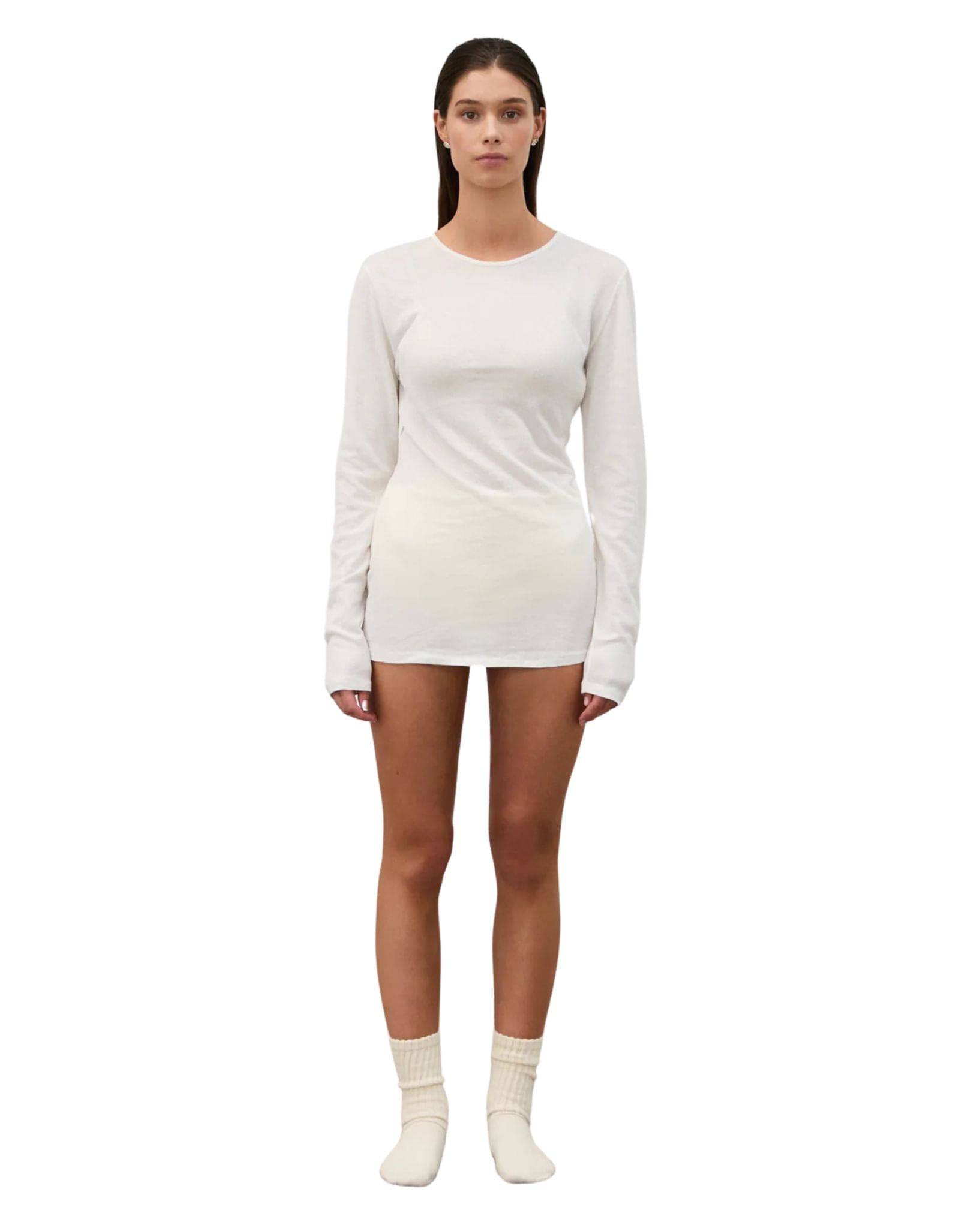 Zulu & Zephyr Womens Rib Hemp Jersey Long Sleeve Top